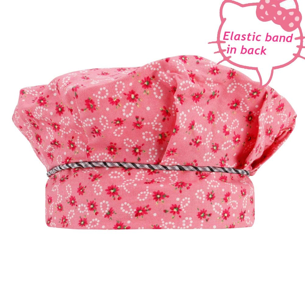 Kids Apron And Chef Hat Set, Adjustable Cotton Child Aprons With 2 Pockets Cute Girls Boys Kitchen Bib Aprons For Cooking Baking