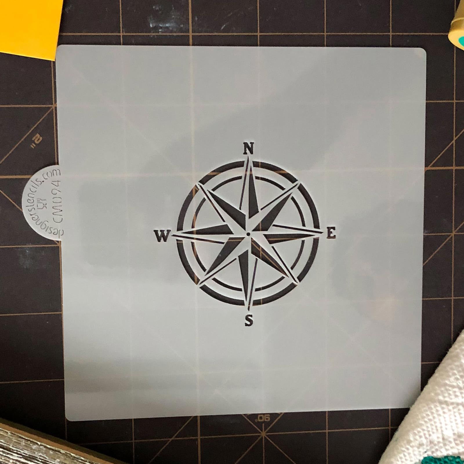 Compass Rose Cookie And Craft Stencil Cm094 By Designer Stencils