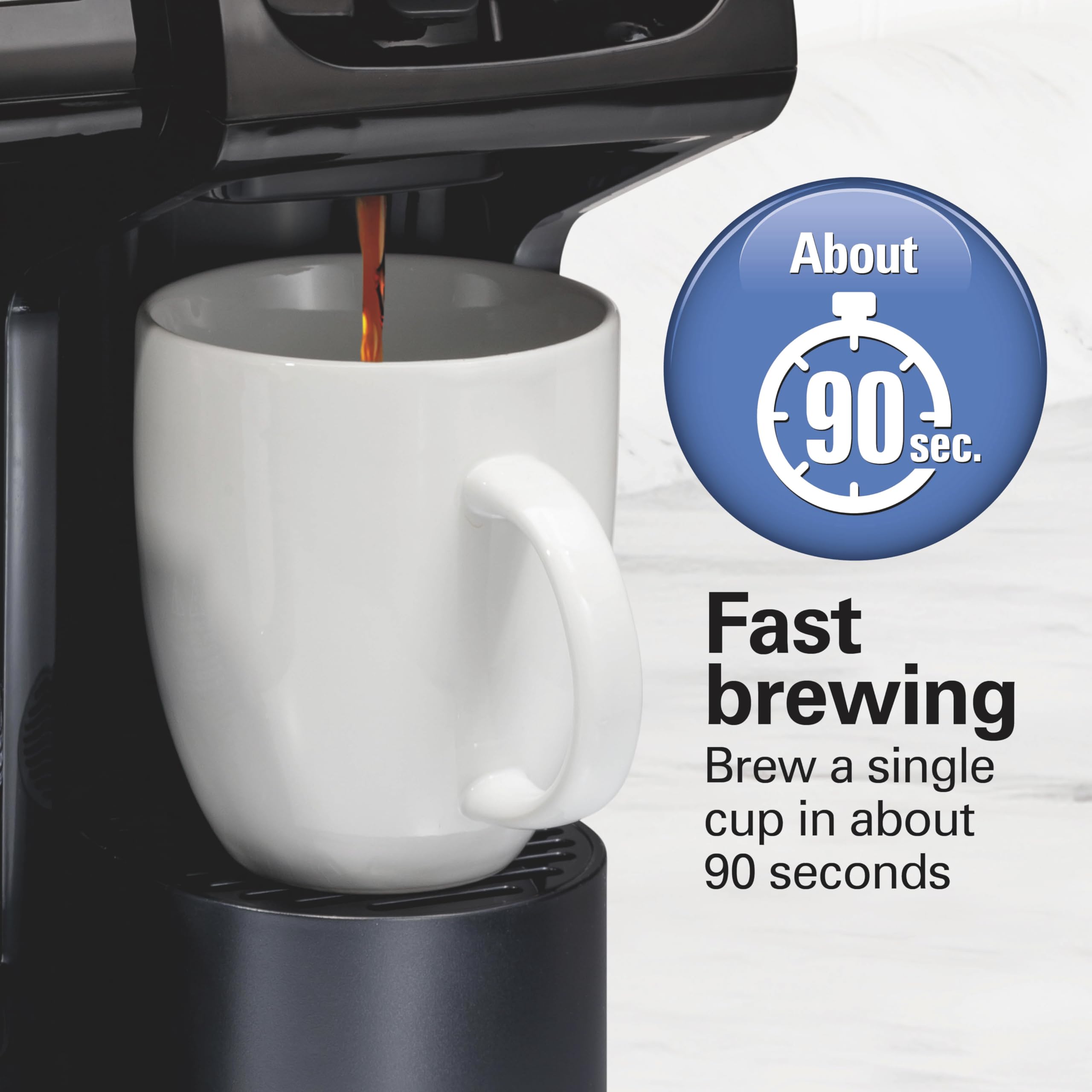 Hamilton Beach Flexbrew Trio 2-Way Coffee Maker, Compatible With K-Cup Pods Or Grounds, Combo, Single Serve & Full 12C Pot, Blac