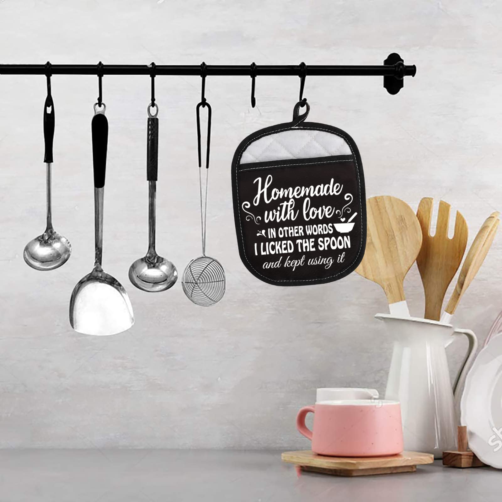 Novelty Pot Holder For Cooking Baking Homemade With Lover In Other Words I Licked The Spoon And Kept Using It (Kept Using It)