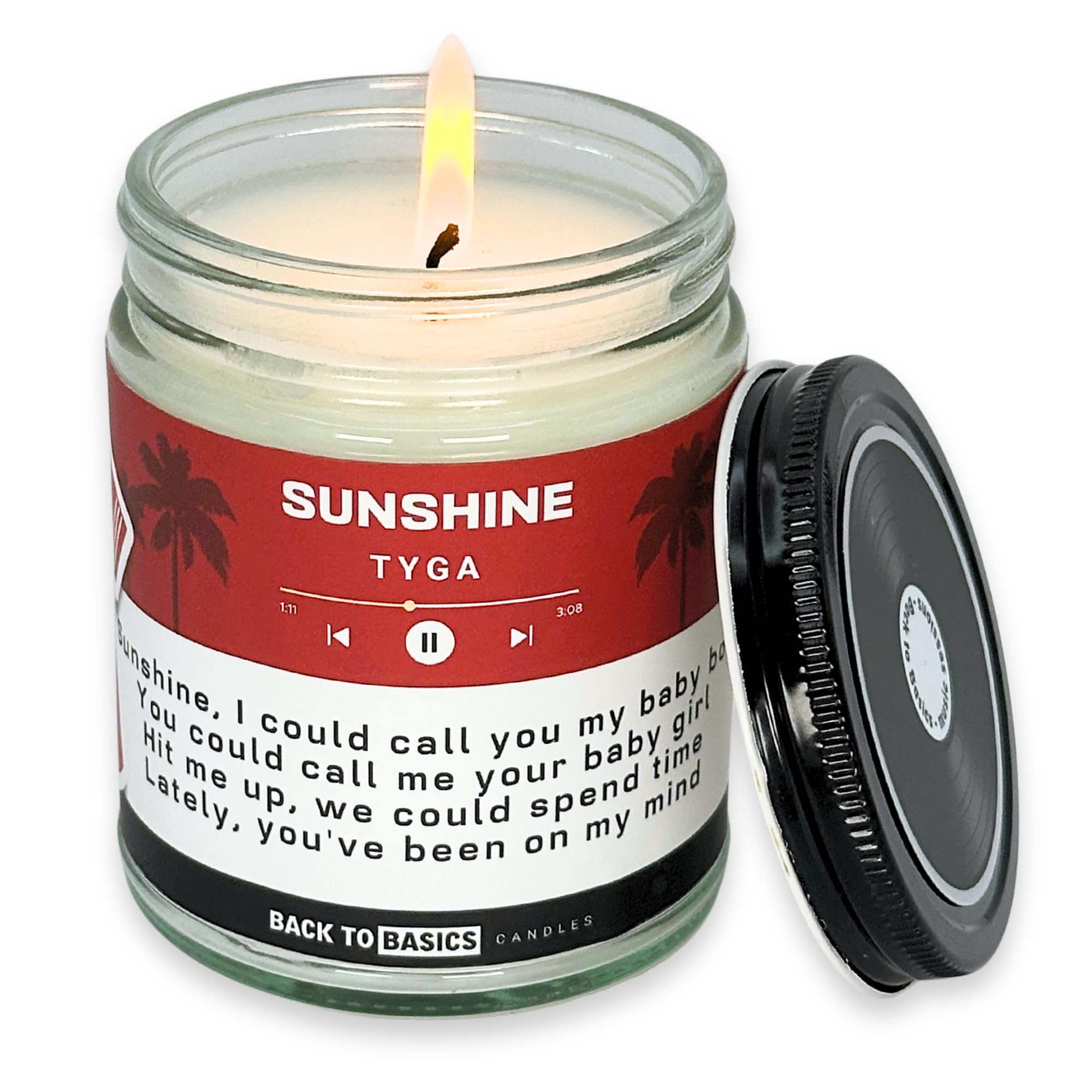 Back to Basics Candles | Sunshine - 9oz Soy Wax Lavender Scented Candle for Home Decor, Birthday Gifts for Women, Men, Best Frie