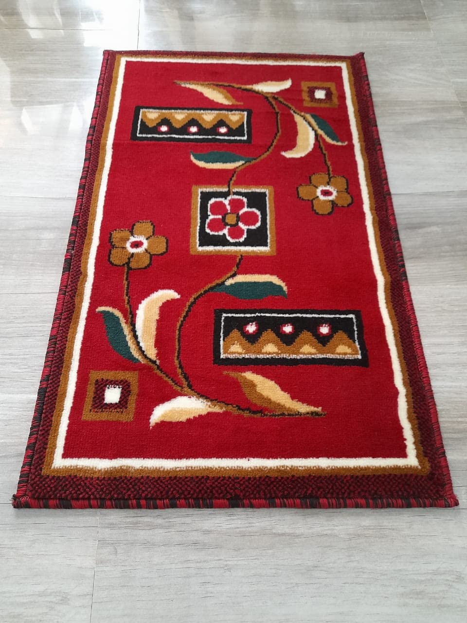Flooring Store Soft Doormat For Home Entrance Bedroom Bathroom Washable 2X3 Feet (50 X 80 Cm) Red Colour