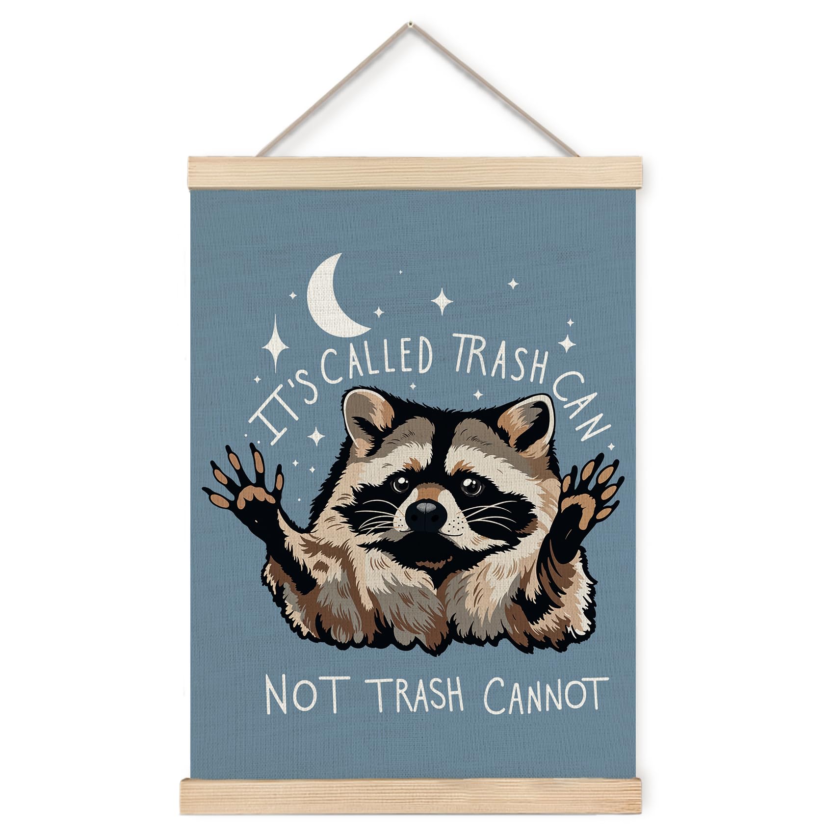 Foritho Funny Motivational Raccoon Meme Poster Wall Art Framed For Office Dorm Home, Sarcastic Work Trash Panda Office Canvas Pr