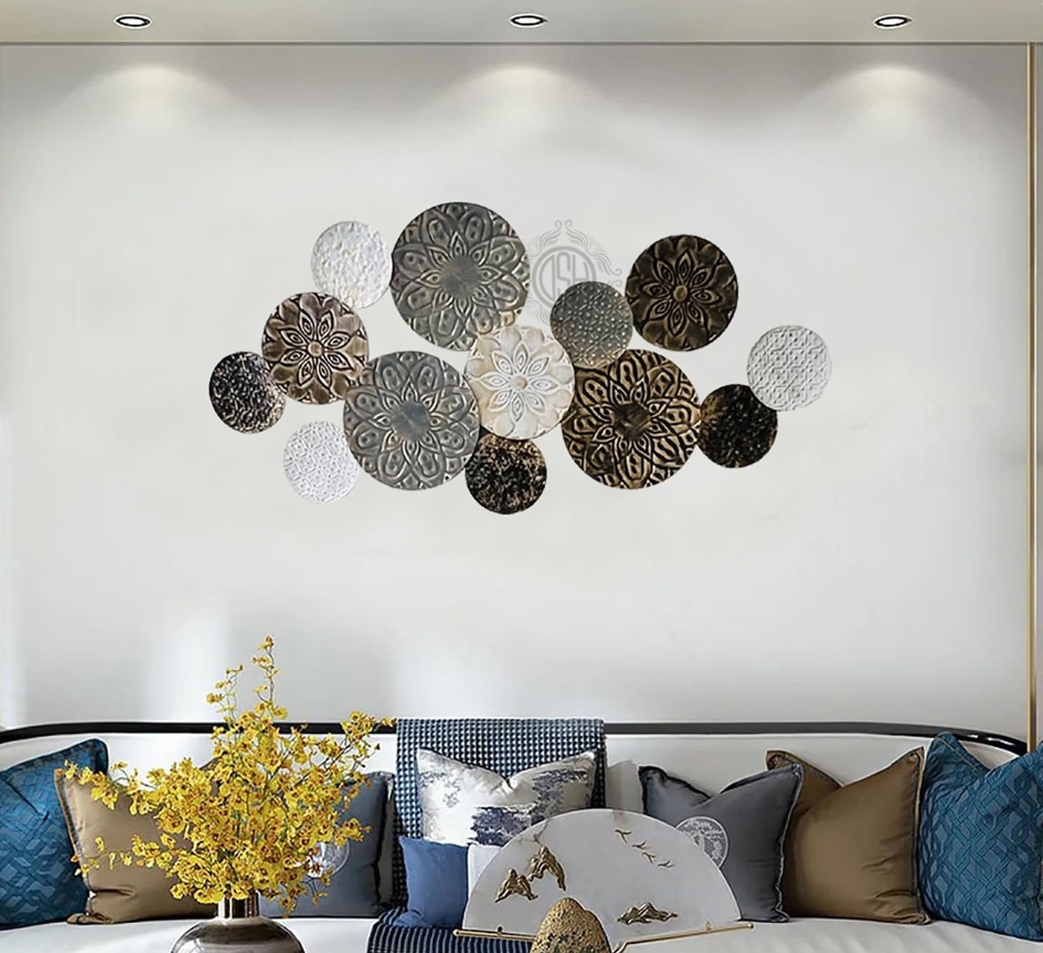 DSH CRAFTING YOUR CURIOSITY Metal Wall Decor Wall Mounted Hanging Multi Color Wall Arts(41 X22 Inch) Perfect For home Decoration