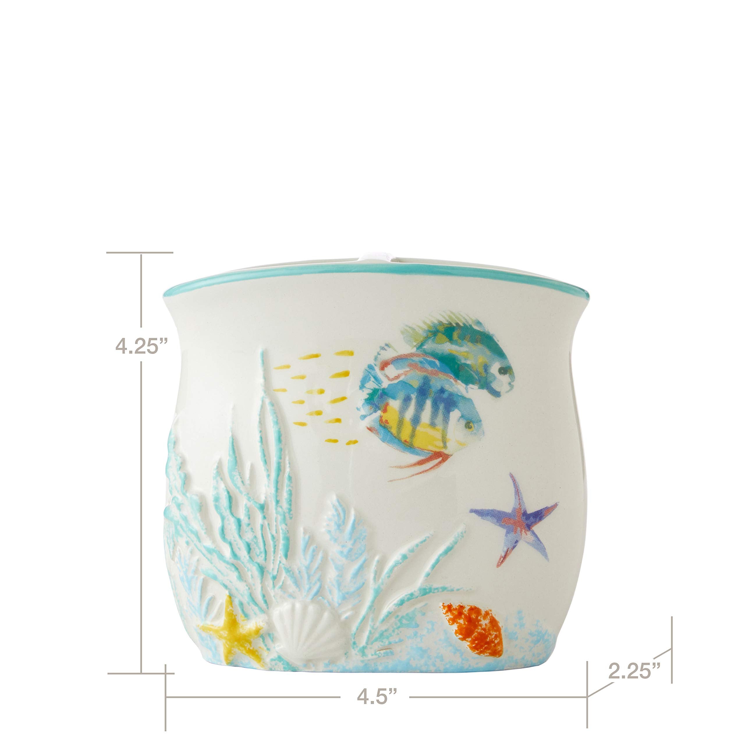 SKL Home by Saturday Knight Ltd. Ocean Watercolor Toothbrush Holder 4.33x2.36x4.53