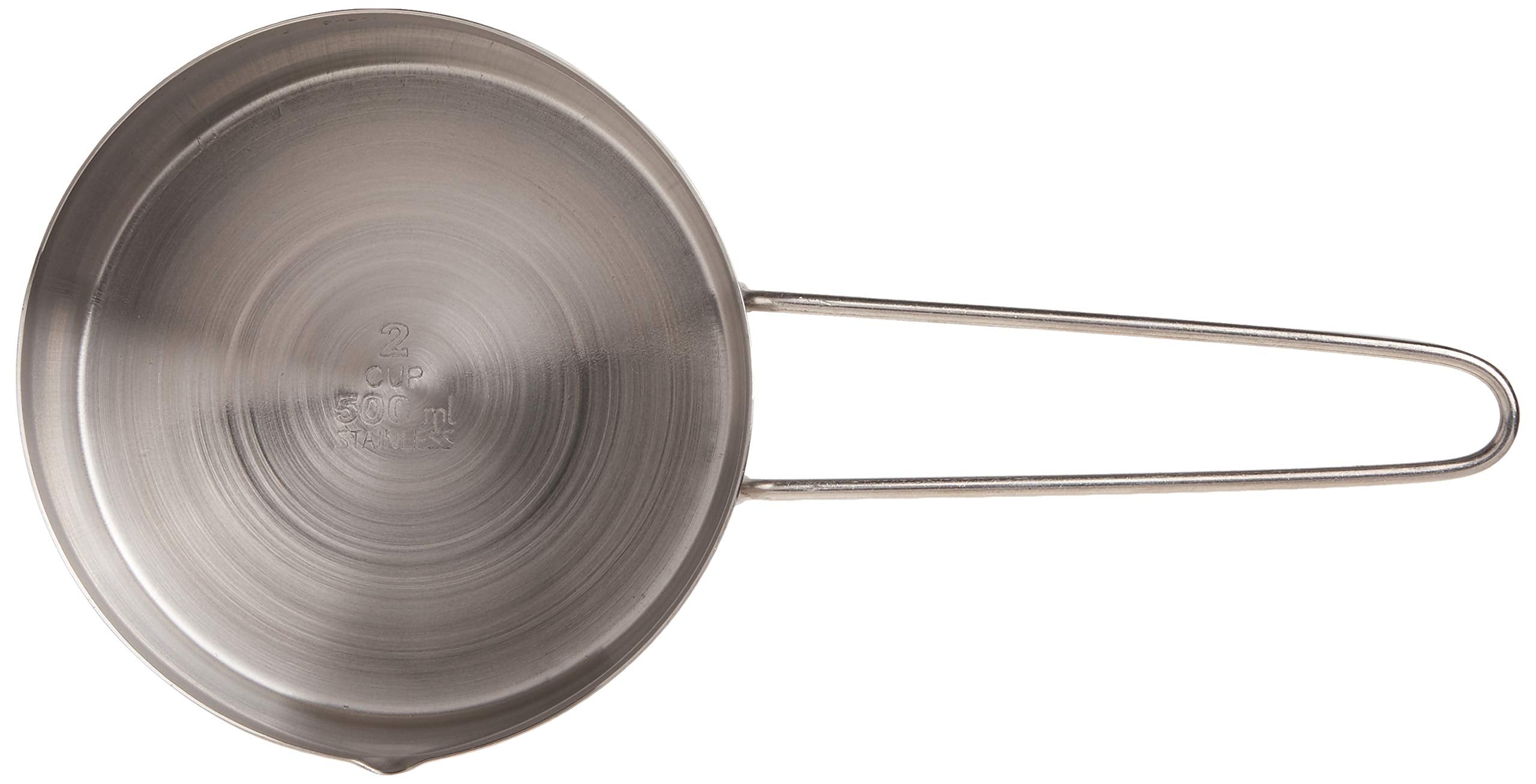 American Metalcraft, Inc. Mcw200 2-Cup Stainless Steel Measuring Cup With Wire Loop Handle, Silver