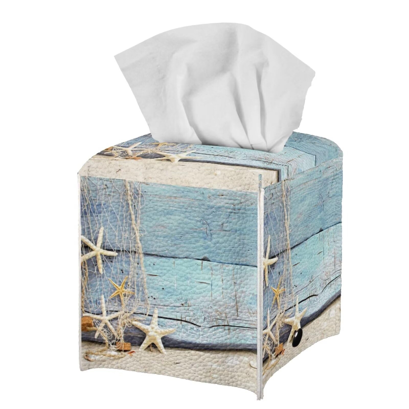 Tutolipy Tissue Box Holder Square Tissue Box Cover Facial Tissue Box Covers Cube Napkin Organizer Dispenser For Bedroom Office B