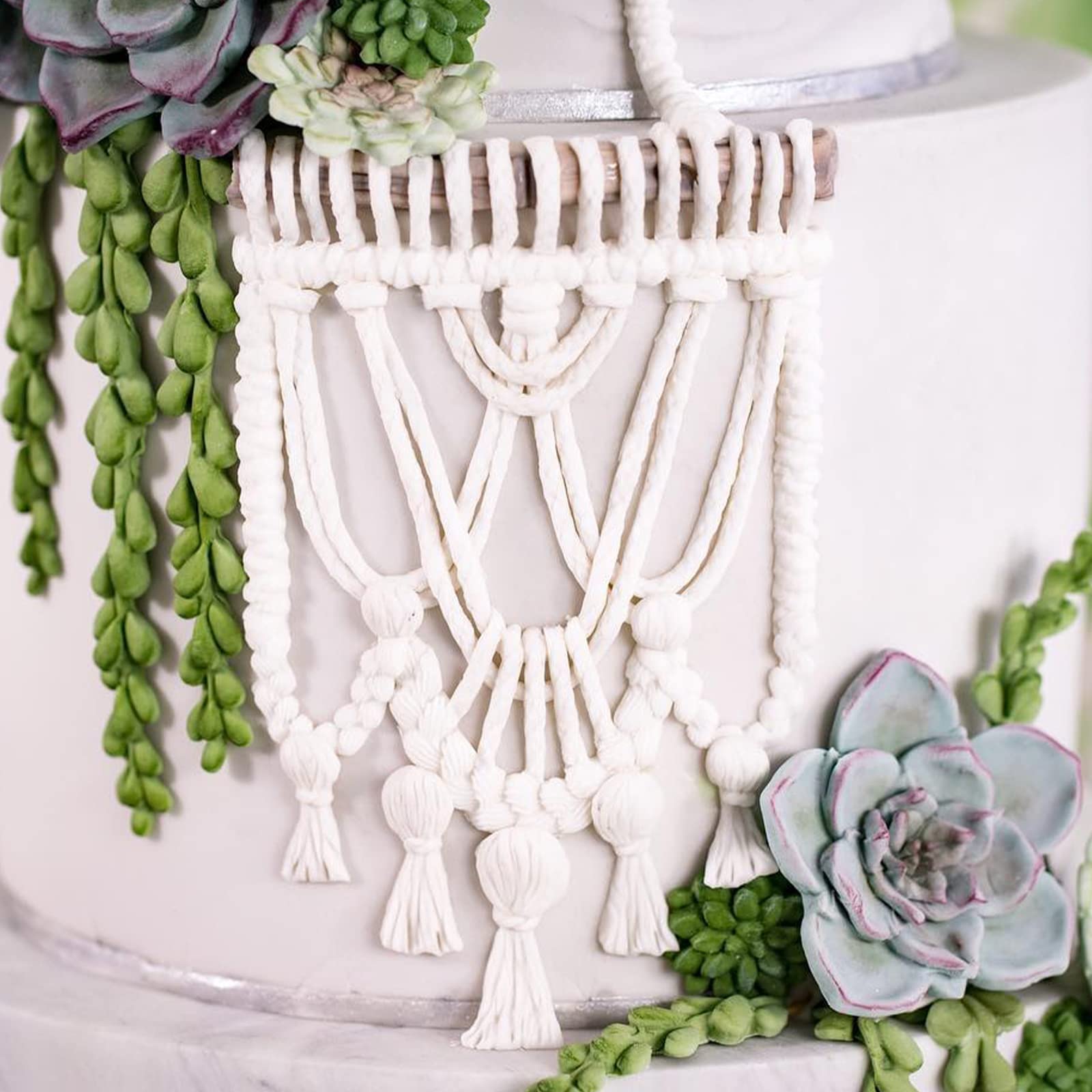 Hemp Rope Fondant Molds, Macrame Tassel Cake Decorating Silicone Molds, Kitchen Candy Chocolate Baking Tools For Cookie Mousse C