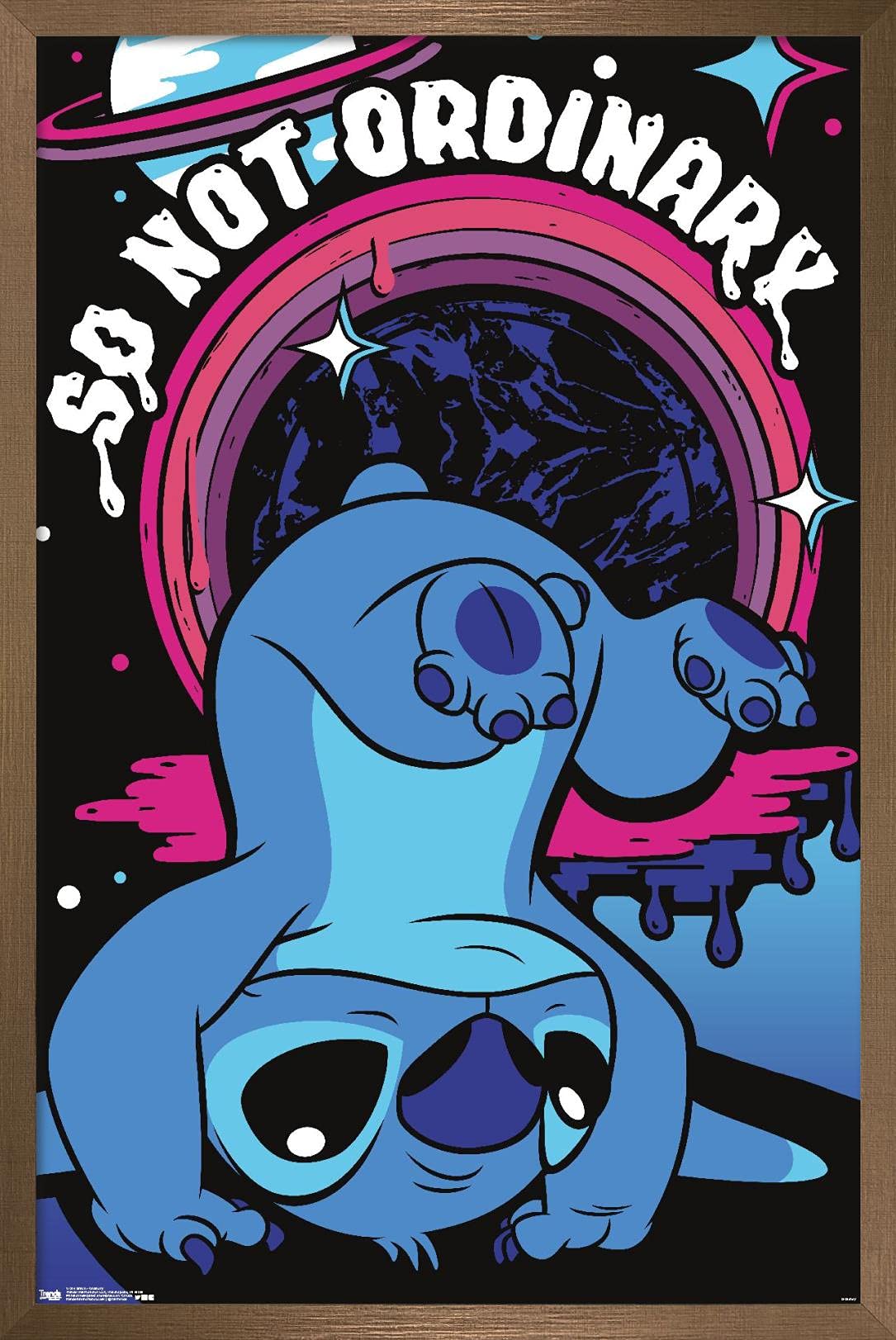 Trends International Disney Lilo And Stitch - Ordinary Wall Poster, 22.375'' X 34'', Bronze Framed Version