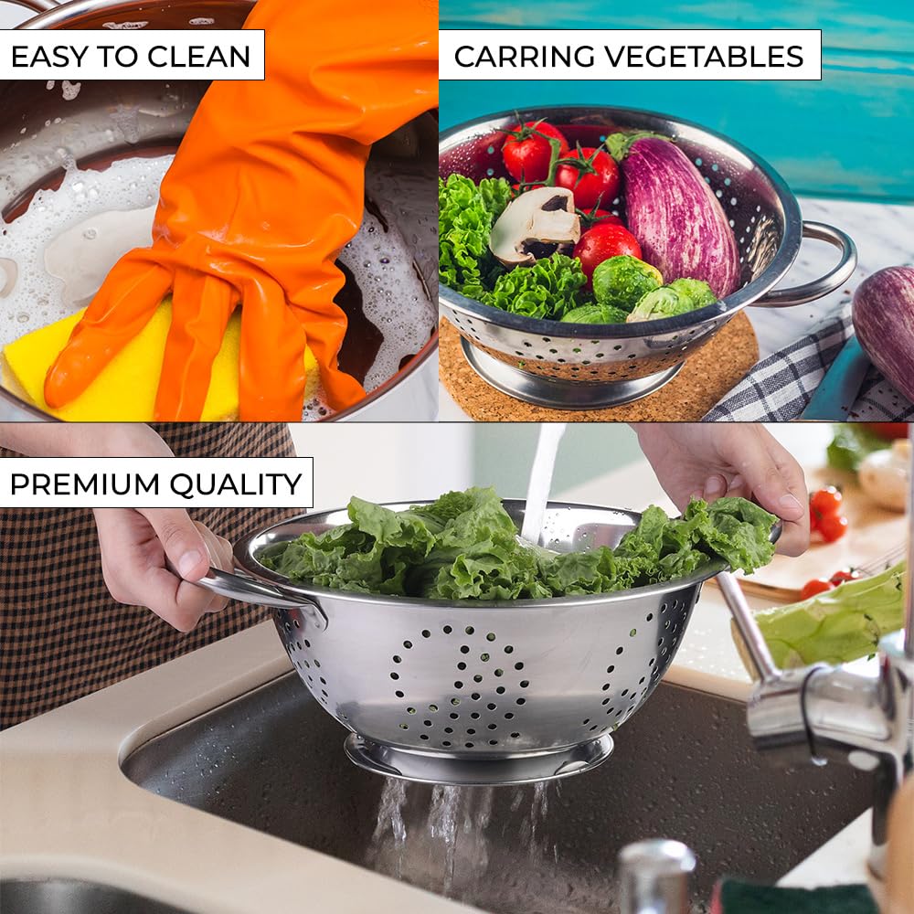 Avador Premium Stainless Steel Mixing Bowls Sets Brushed Stainless Steel Mixing Bowl Set, Easy To Clean, Space Saving, Great For