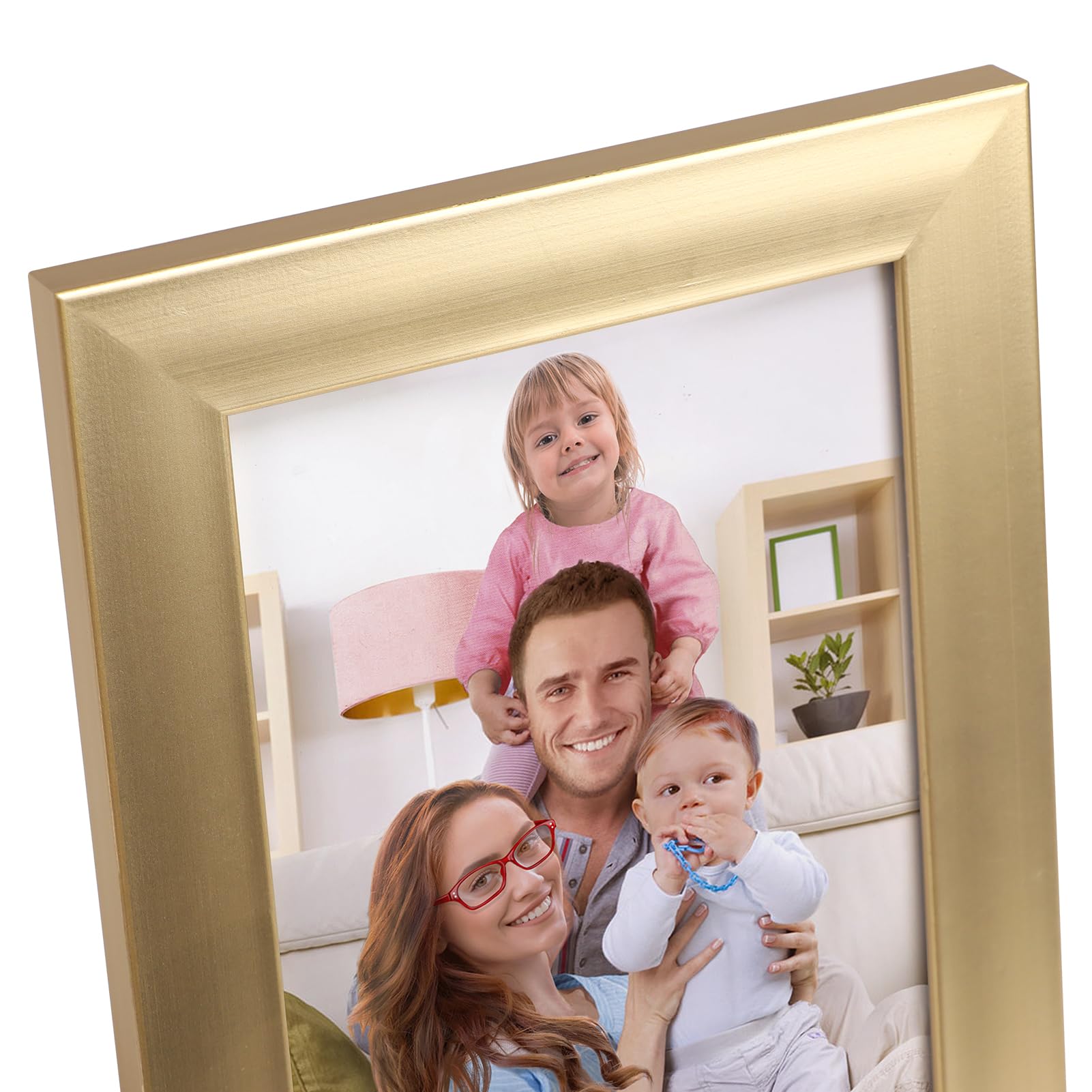 Giftgarden 5x7 Picture Frame Gold Set of 12, Multi Modern 5 x 7 Frames Bulk for Wall or Tabletop Display