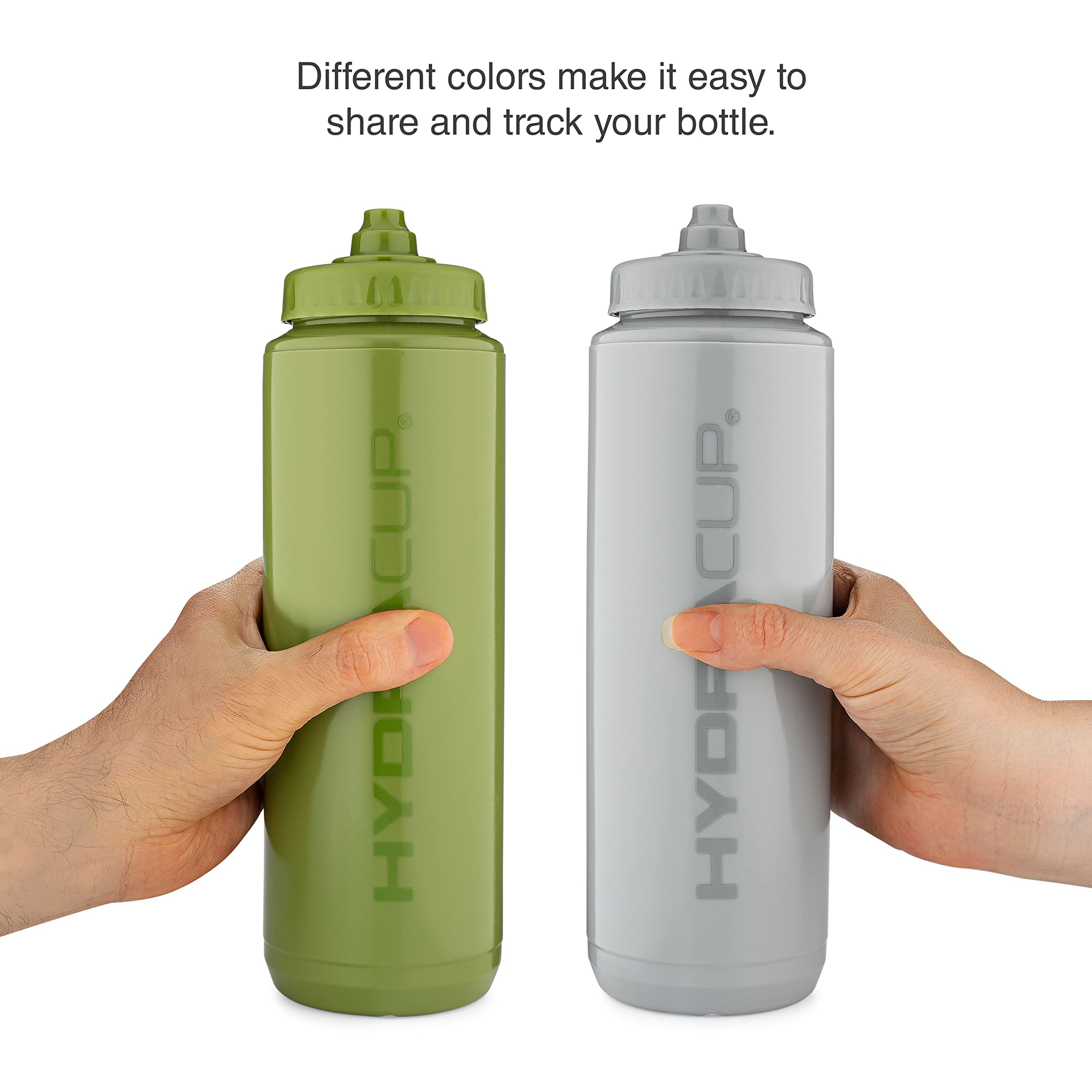 Hydra Cup Sport [4 Pack] 32 Oz Squeeze Water Bottles, Fast Flow Sports Water Bottle With Ball Blender Whisk, Bike & Cycling Wate