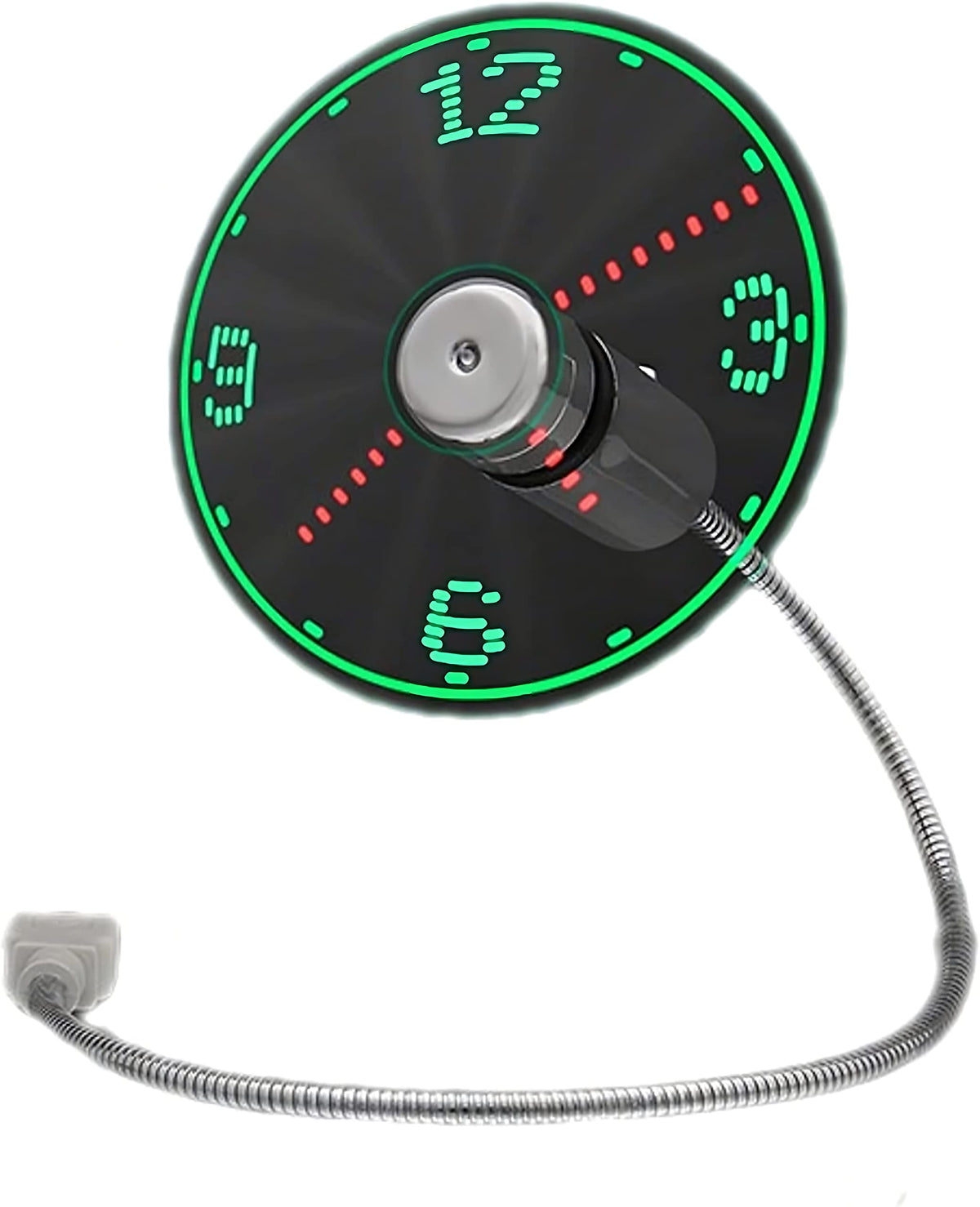 Blinkee Led Fan Clock With Usb Connection | 13.5 Inch Size, Red And Gr ...