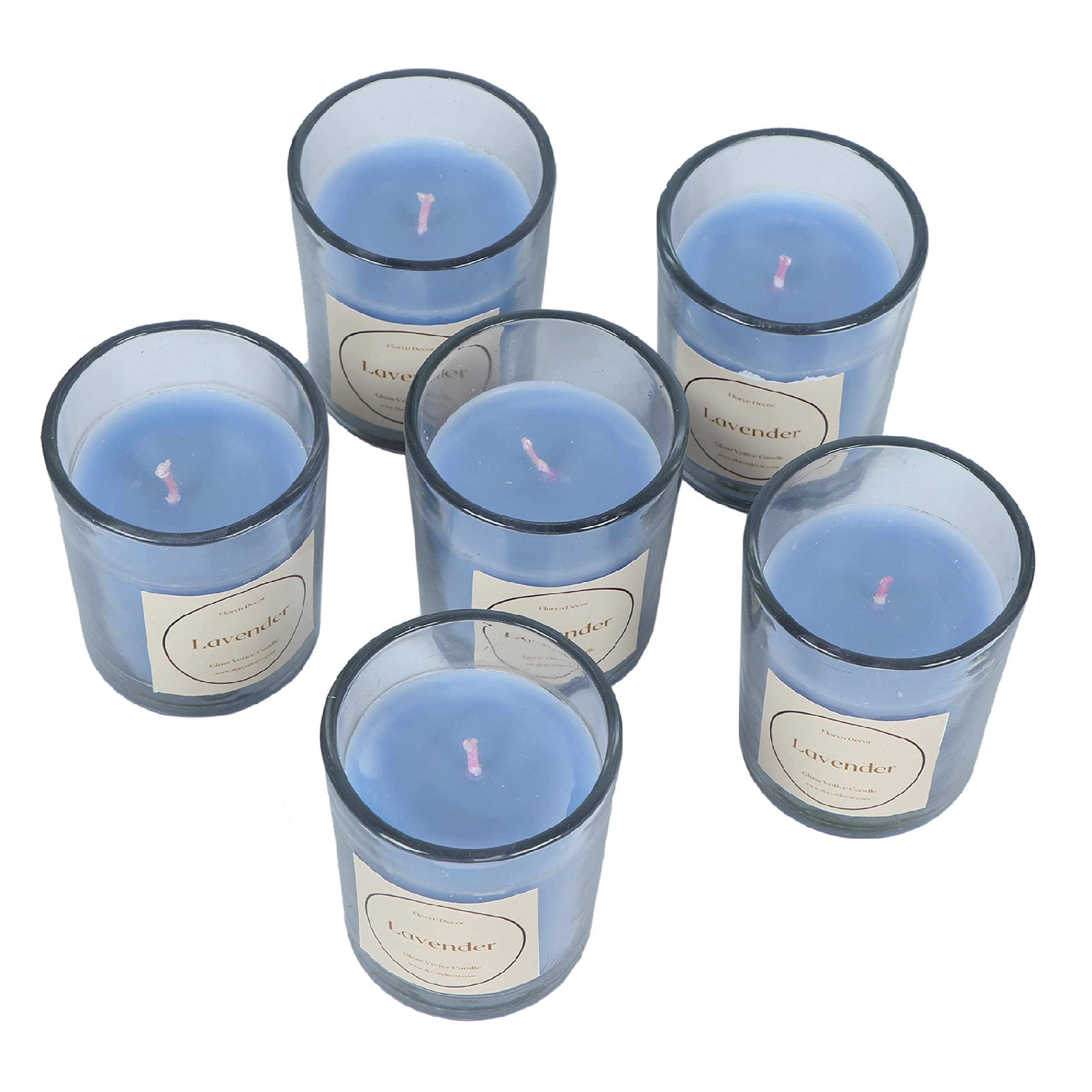 Floryn Decor Votive Glass Candle | Perfume Candles for Home Decor | Candles for Home Decoration Fragrance | Burning Time- 10 Hou