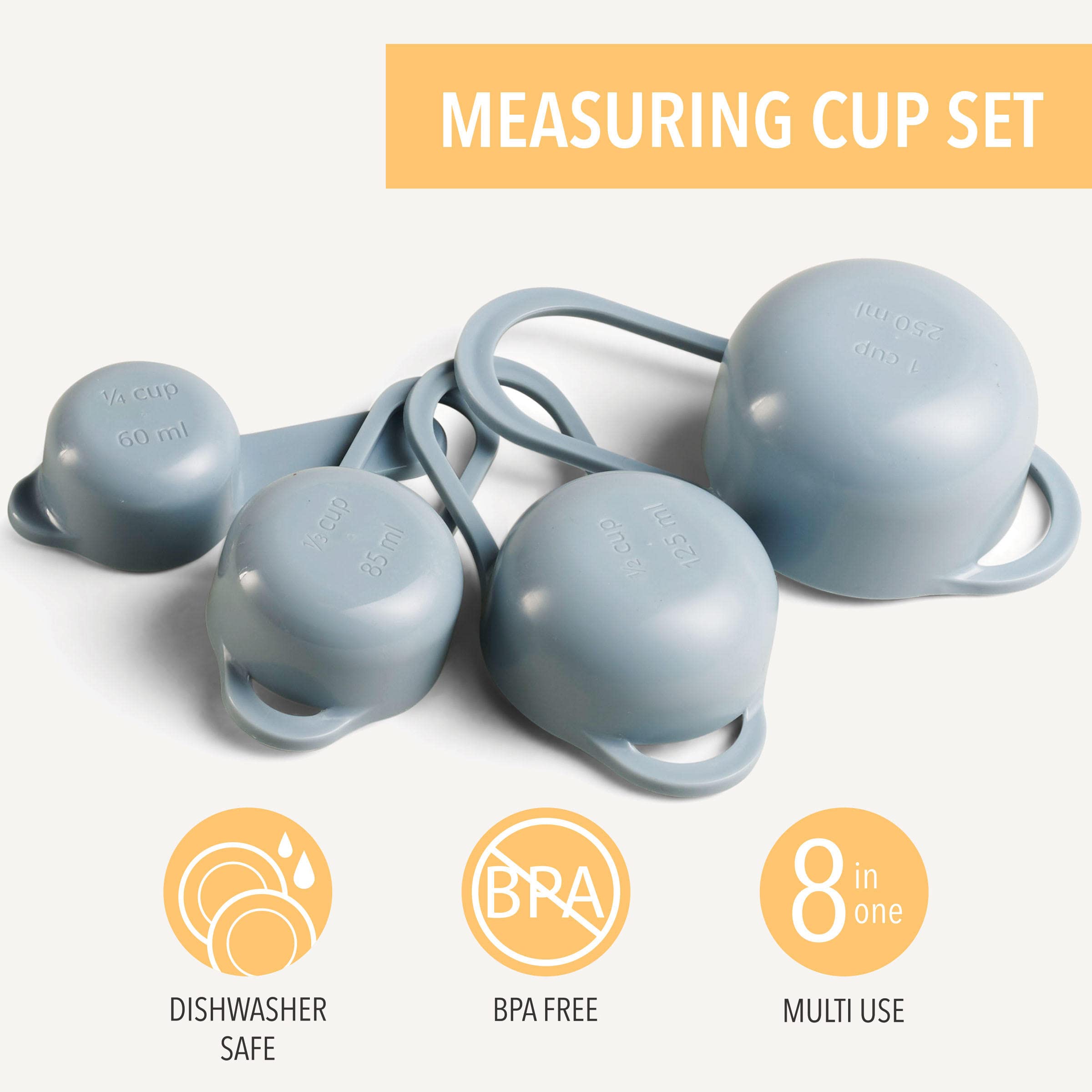 Table Concept Mixing Bowls Set With Measuring Cups And Spoons Set, Sieve Sifter Colander Strainer, Food Storage Bowls - 8 Piece