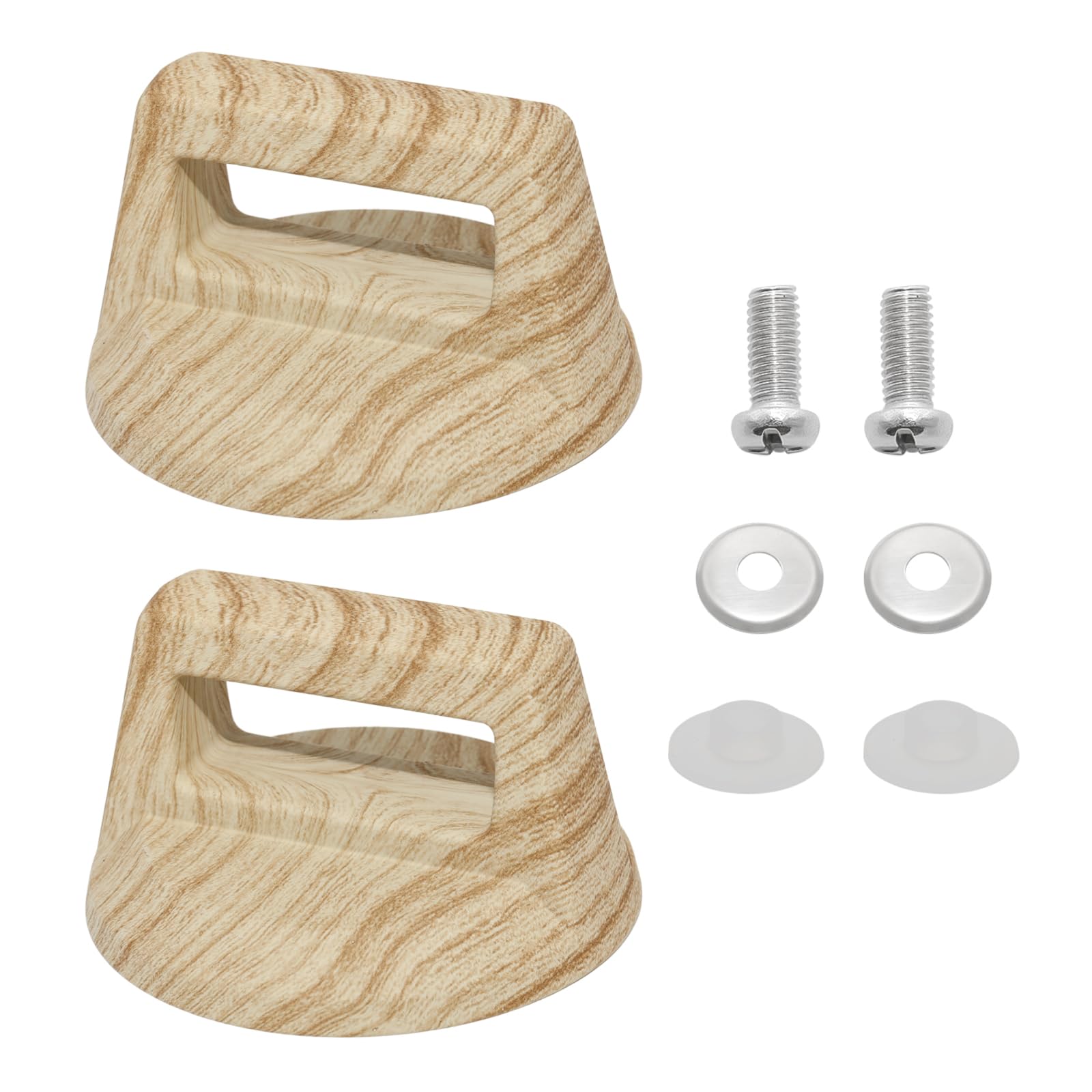 JAKOUE 2Pcs Wood Pot Lid Knob, Universal Replacement, Light Brown