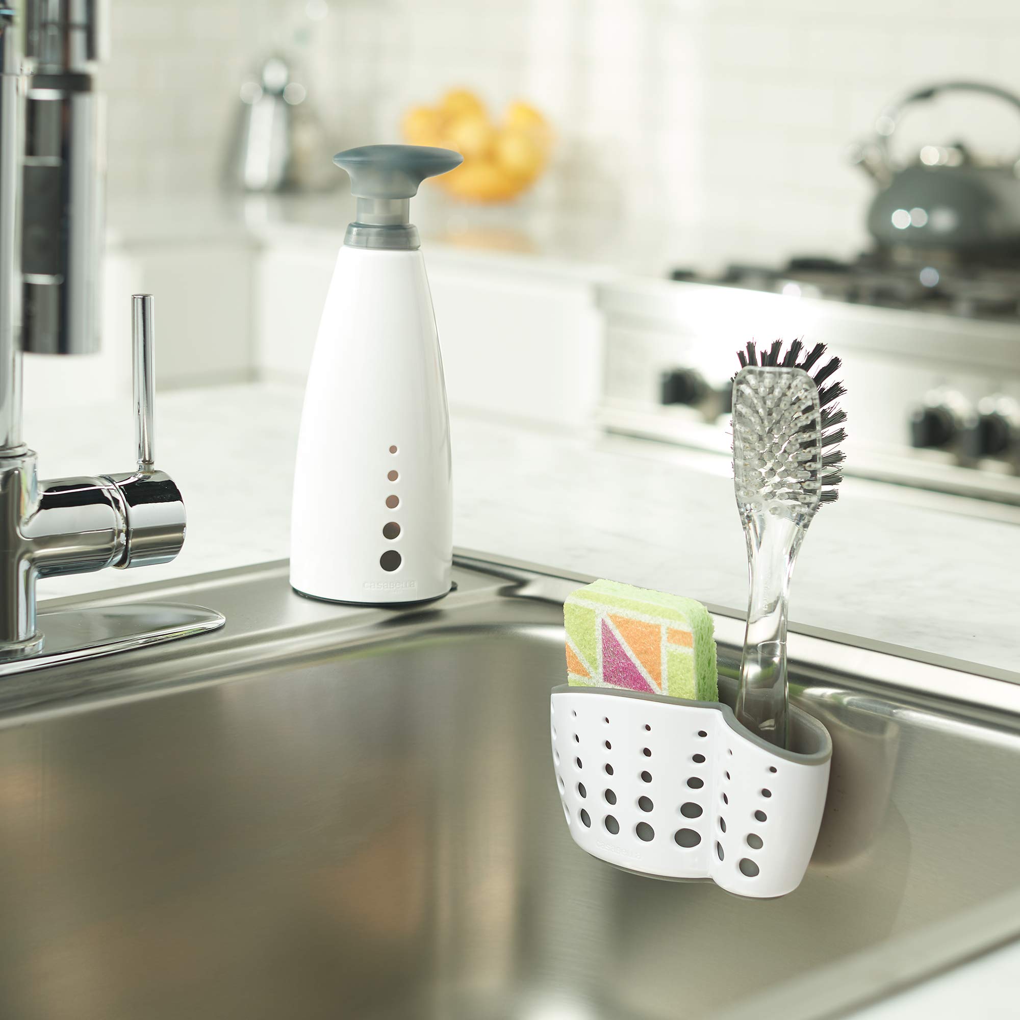 Casabella 50095 Sink Sider Suction Sponge Holder
