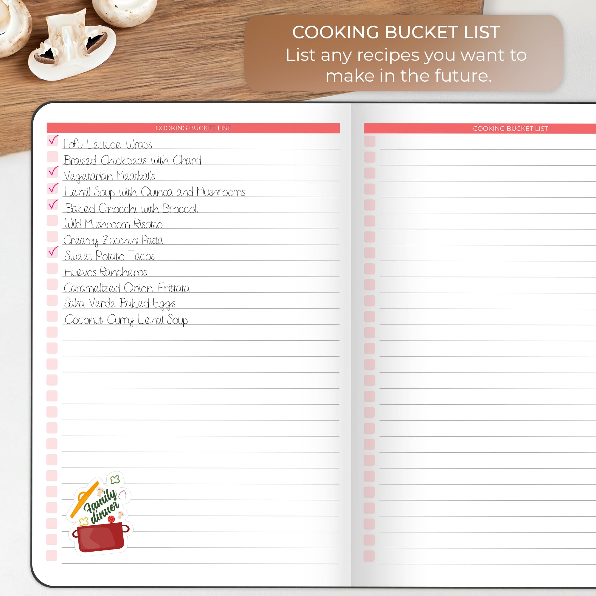 Clever Fox Recipe Book - Make Your Own Family Cookbook & Blank Recipe Notebook Organizer  Empty Cooking Journal to Write in Recipes  A5 Hardcover  Stores 60 Recipes - Black