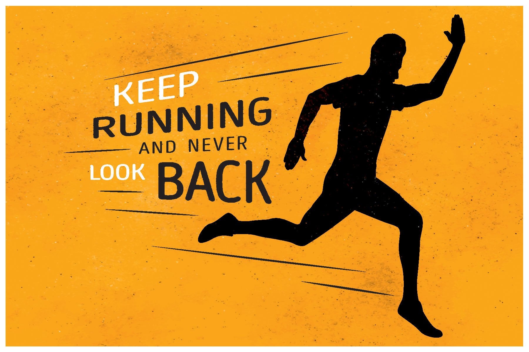 Inephos Keep Running Gym Quotes Poster Art | Gym Motivation Posters (12 X 18 Inch)