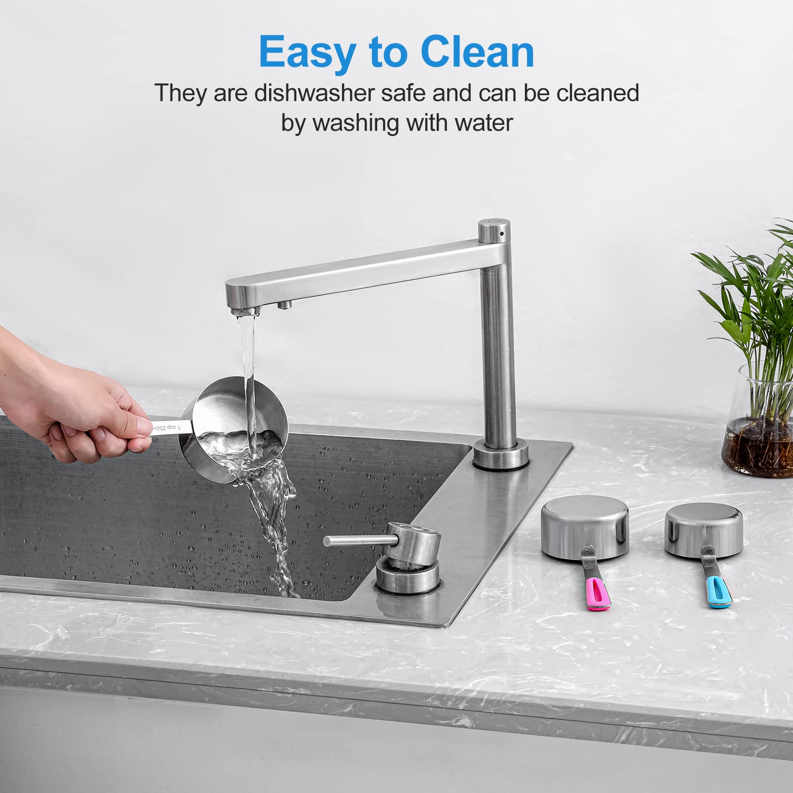 Bopei Measuring Cups And Spoons Set Stainless Steel 11 Piece For Cooking And Baking Kitchen Funnel