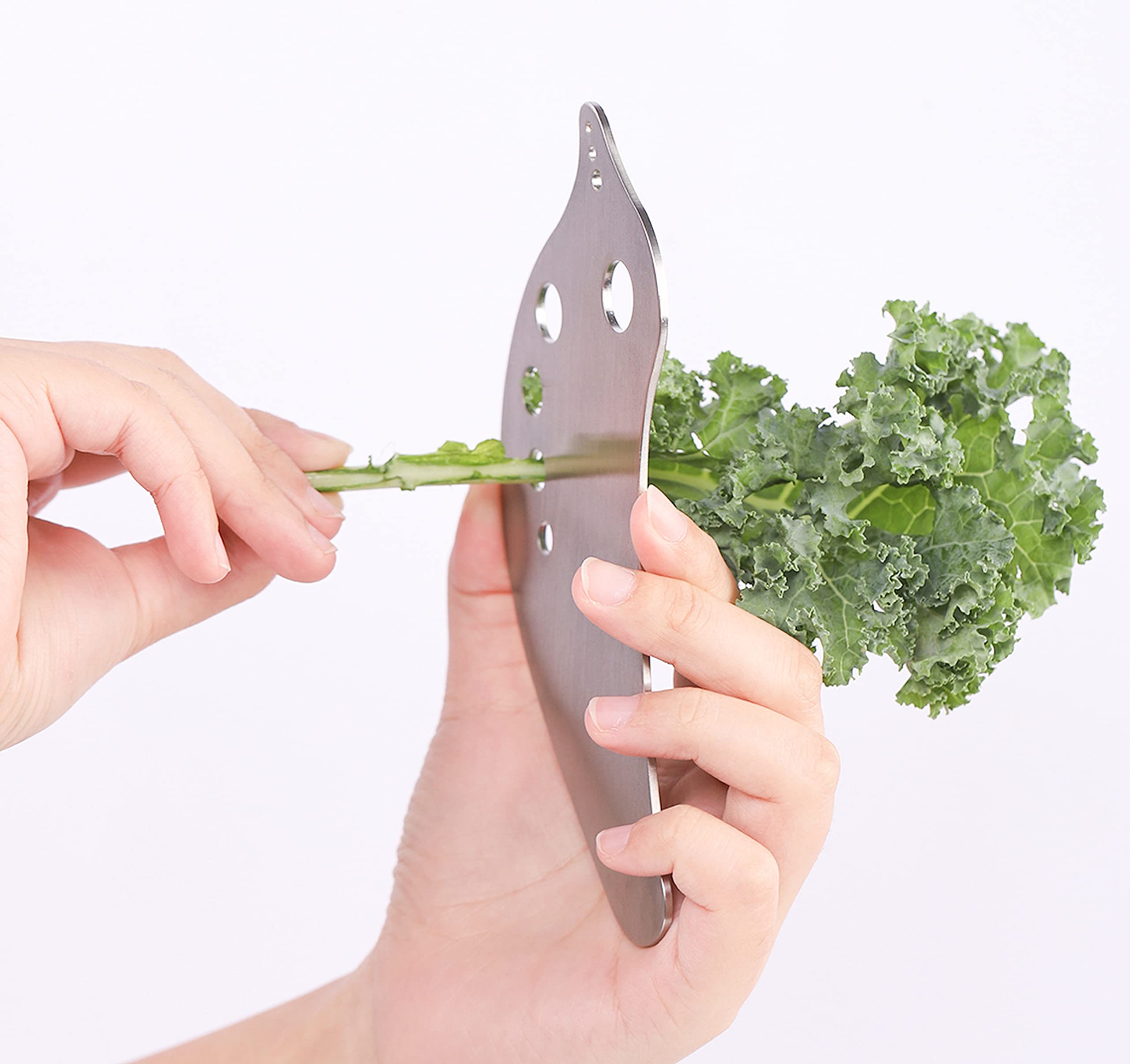 Herb Stripper Stainless Steel, Kitchen Herb Leaf Stripping Tool, Vegetable Stem Remover For Kale, Chard, Collard Greens, Parsley