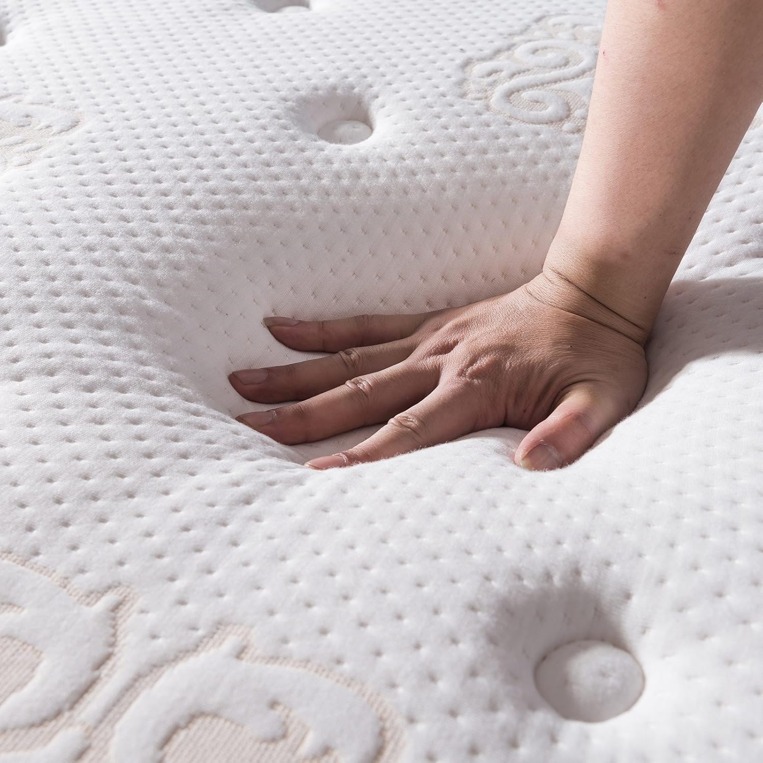 Jacia House Twin Mattress 11.4 Inch Memory Foam Innerspring Independently Encased Coil Hybrid Mattress - Pillow Top Mattress - B