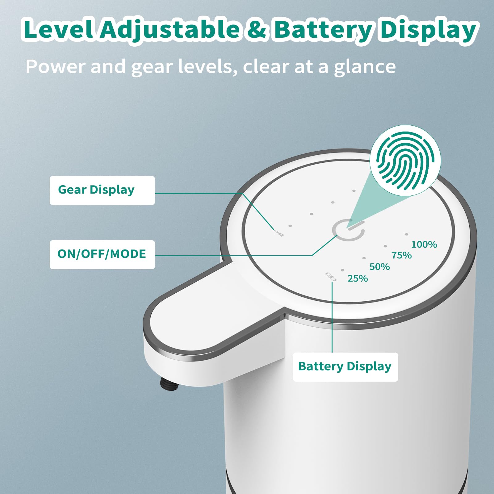 Homelylife Automatic Foam Soap Dispenser,12.85Oz Touchless Soap Dispenser With Smart Display,4 Levels Adjustable Liquid Hand Fre