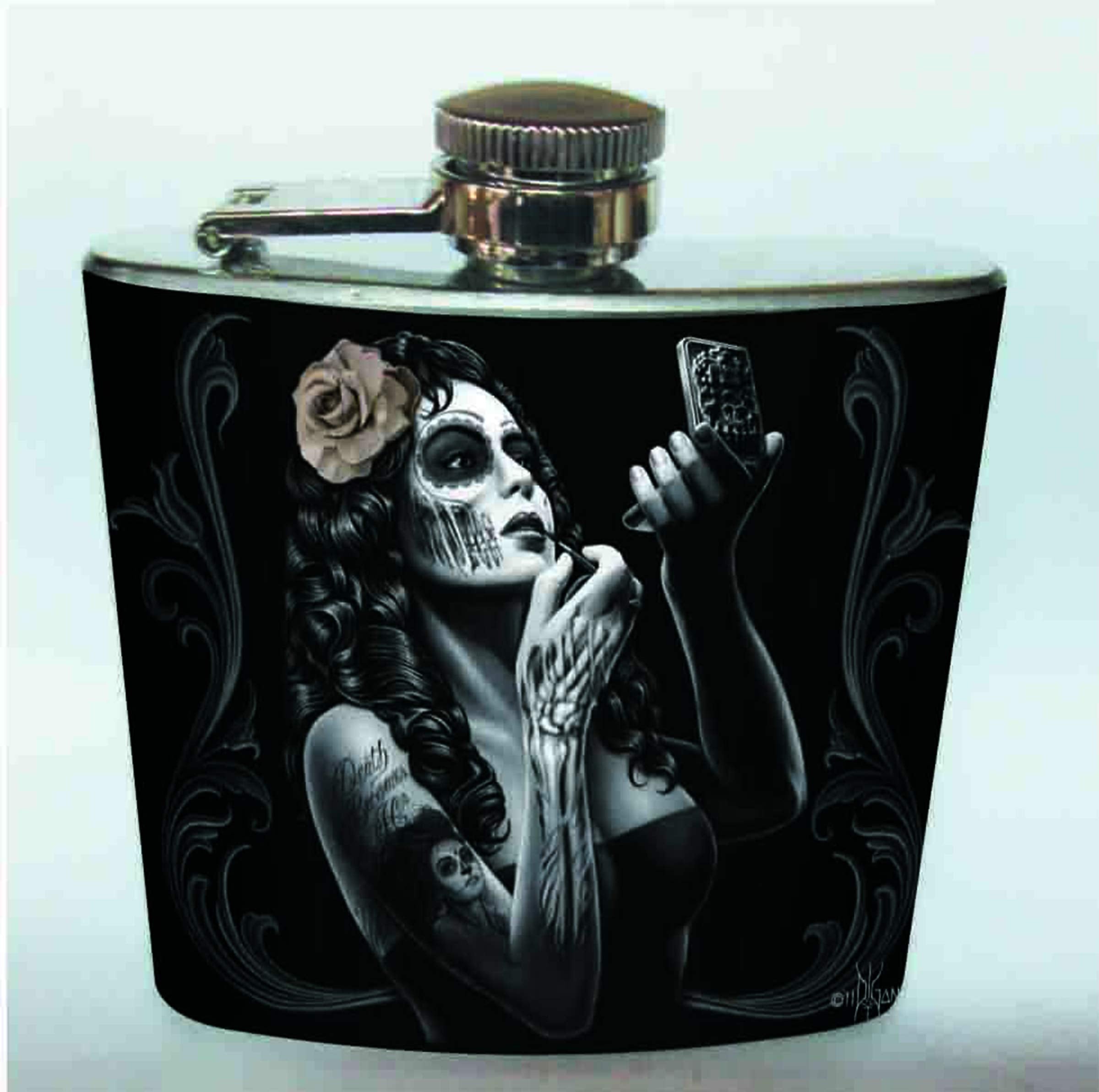 David Gonzales Art Hip Flask - Skin Deep