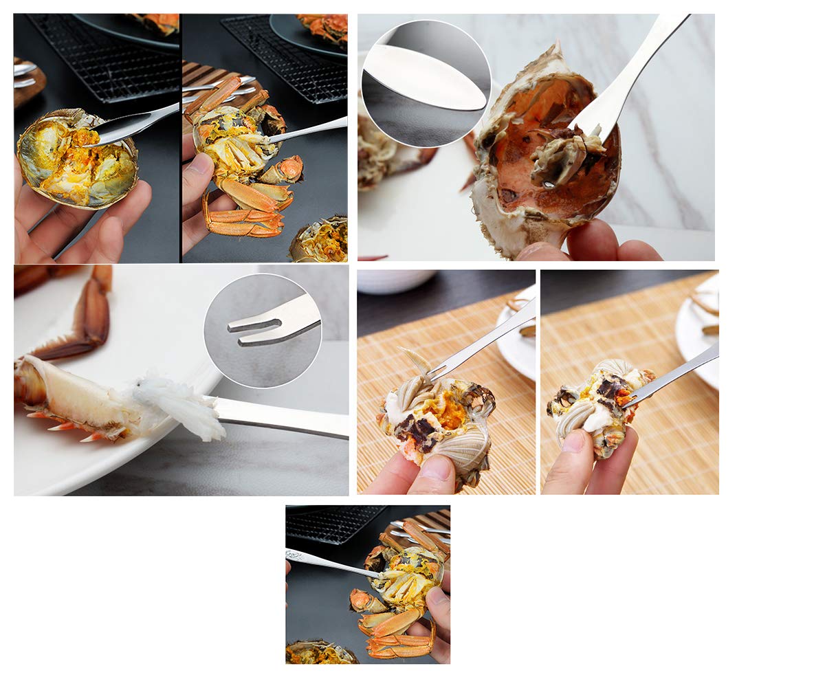 10 Pcs Seafood Forks,Crab Forks,Lobster Forks, Fruits Forks 6.49 Inches