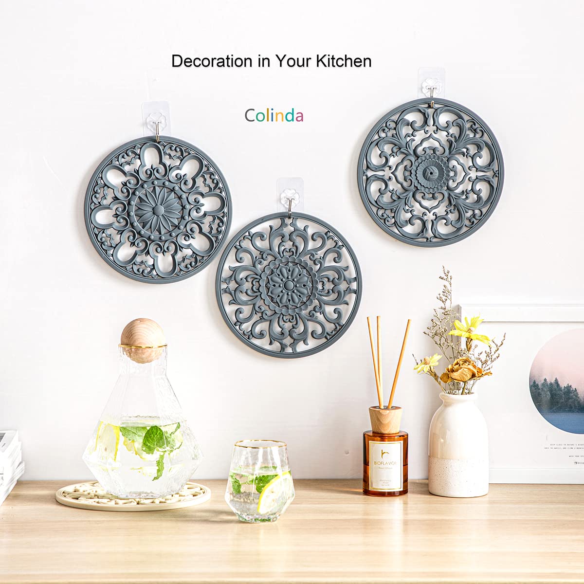 Extra Thick Silicone Trivet Mat For Hot Dishes, Hot Pots And Pans, Pot Holder, Hot Pad To Portect Your Table And Countertop, Kit