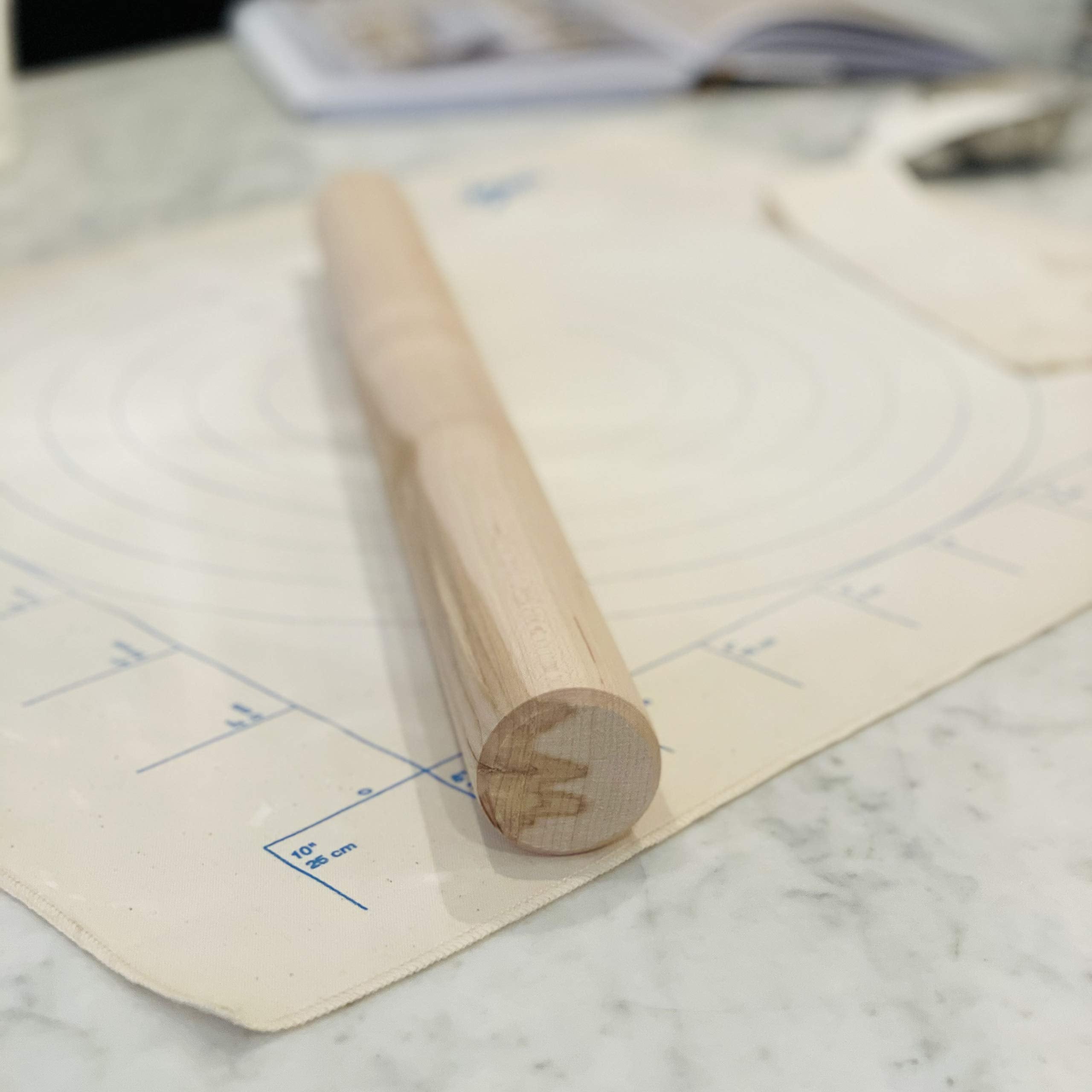 Ateco Solid Maple Wood Dowel Rolling Pin  19-Inches