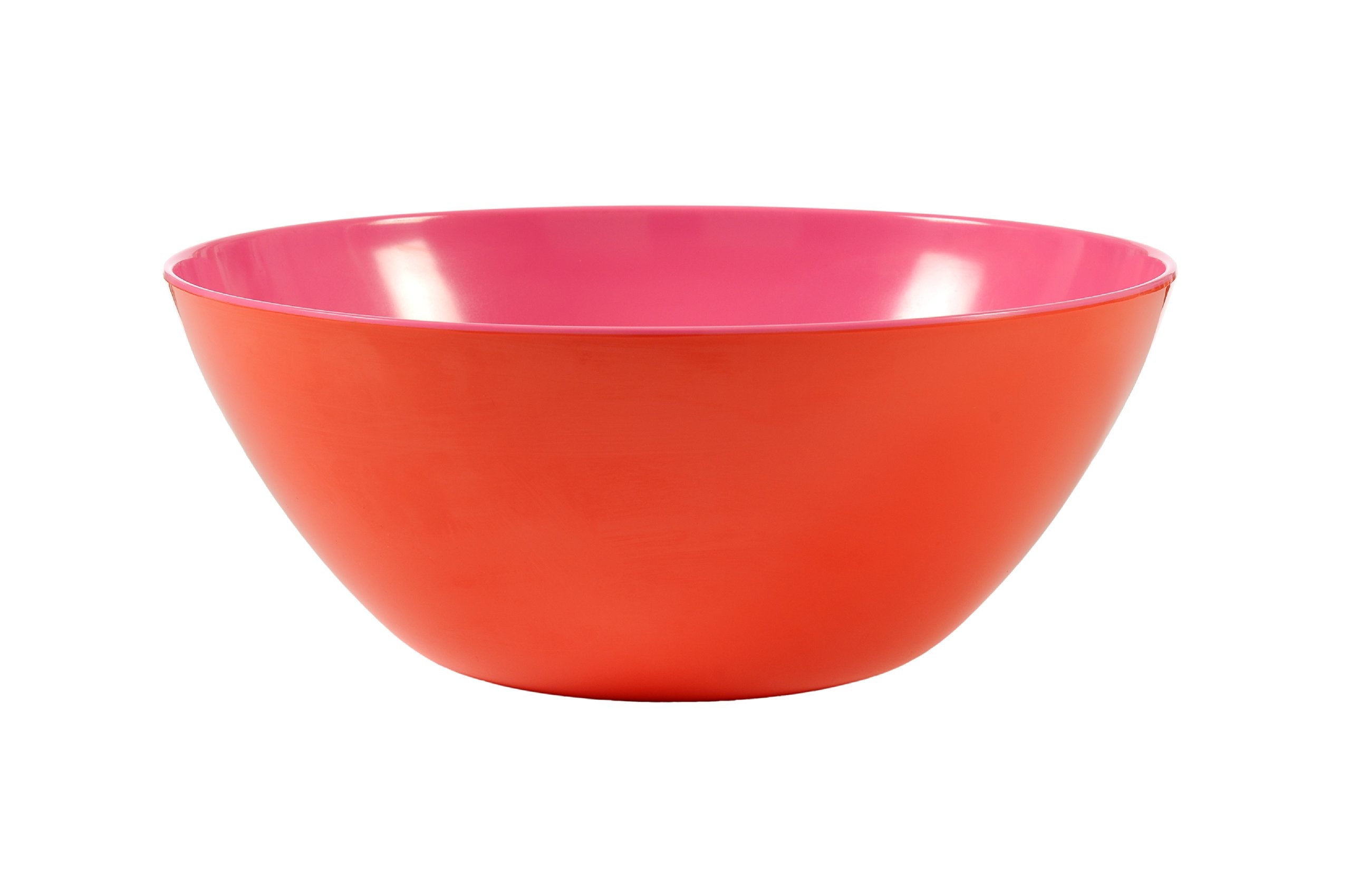 French Bull 12.5'' Serving Bowl - Melamine Dinnerware - Salad, Mixing, Pasta (Orange/Pink Two Tone)
