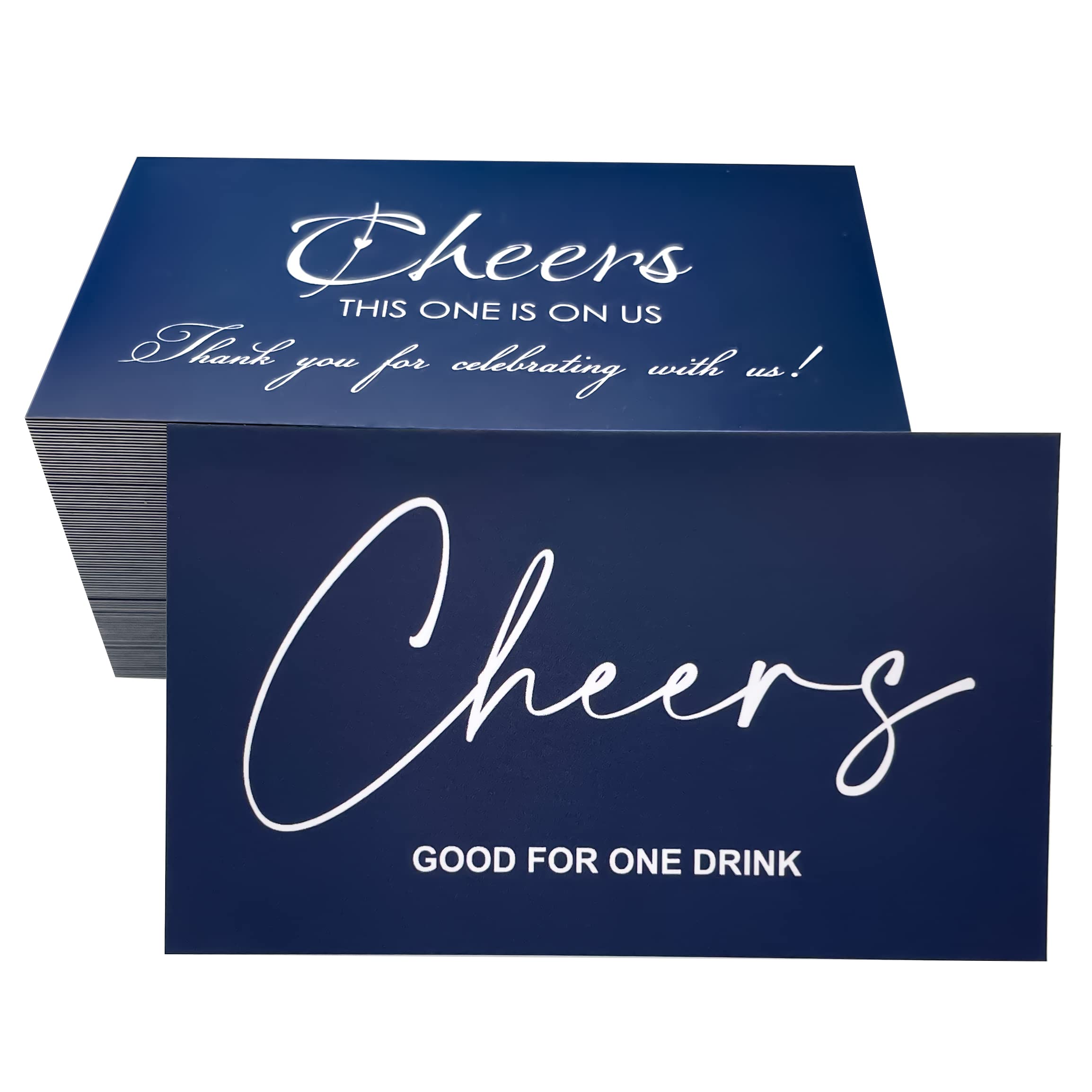 Rxbc2011 100 Free Drink Tickets Drink Tokens For Party Wedding Halloween Work Event Party Bar, Dark Navy