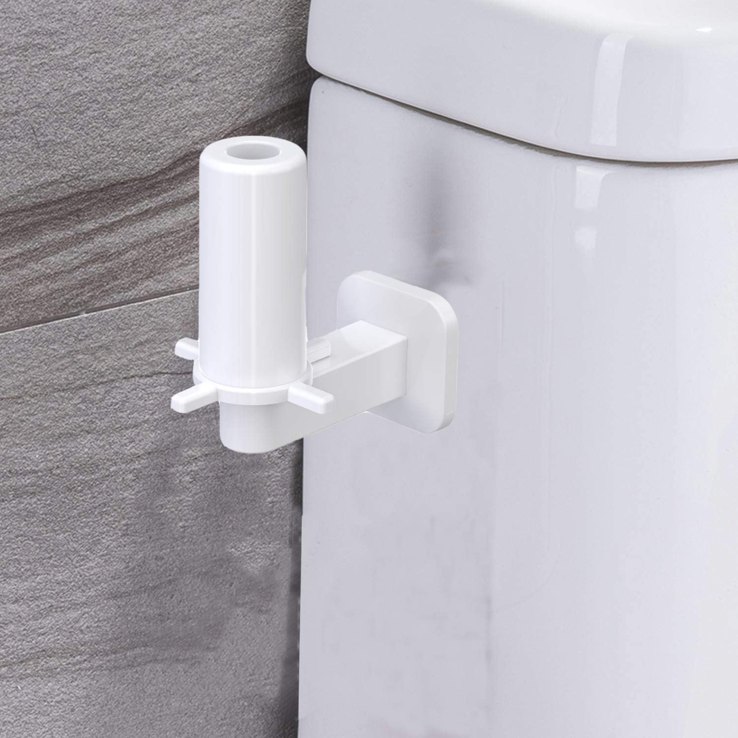 Self Adhesive Toilet Paper Holder  Paper Towel Holder - Bathroom Toilet Paper Holder Stand - Easy Installation No Drilling (White)