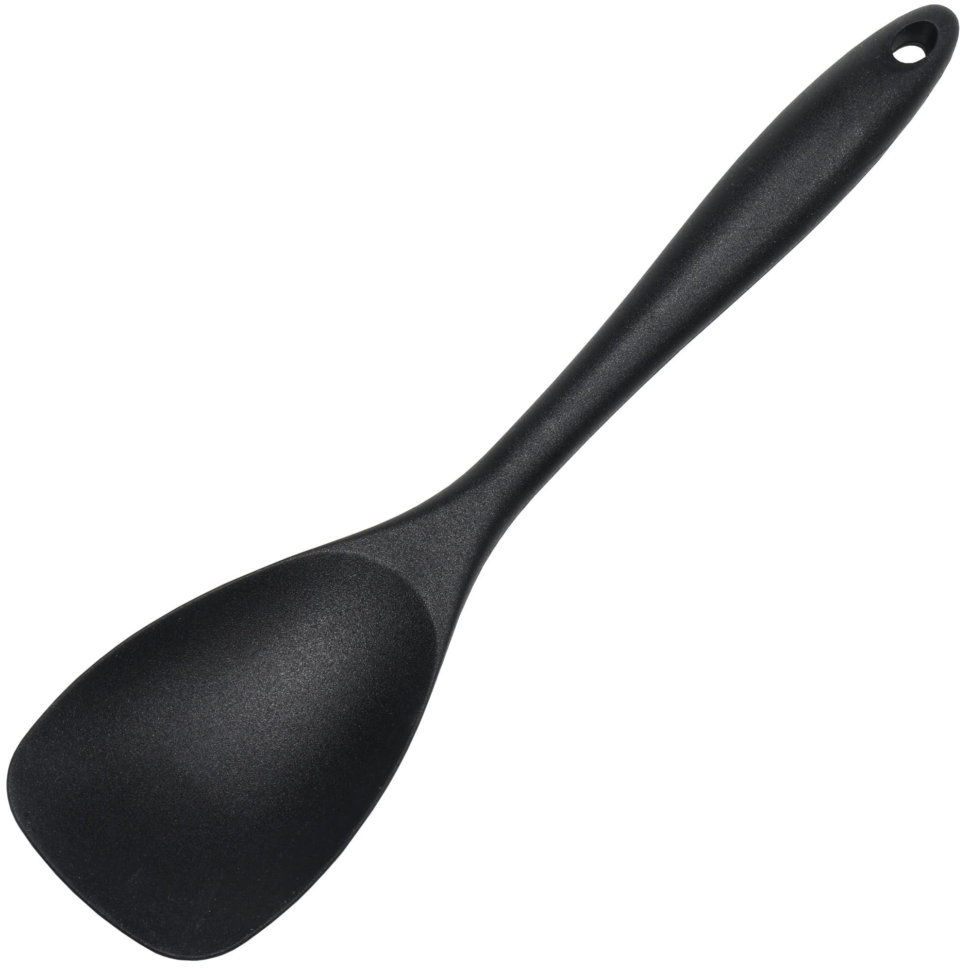 Chef Craft Premium Silicone Spoon Spatula, 11.5 Inch, Black