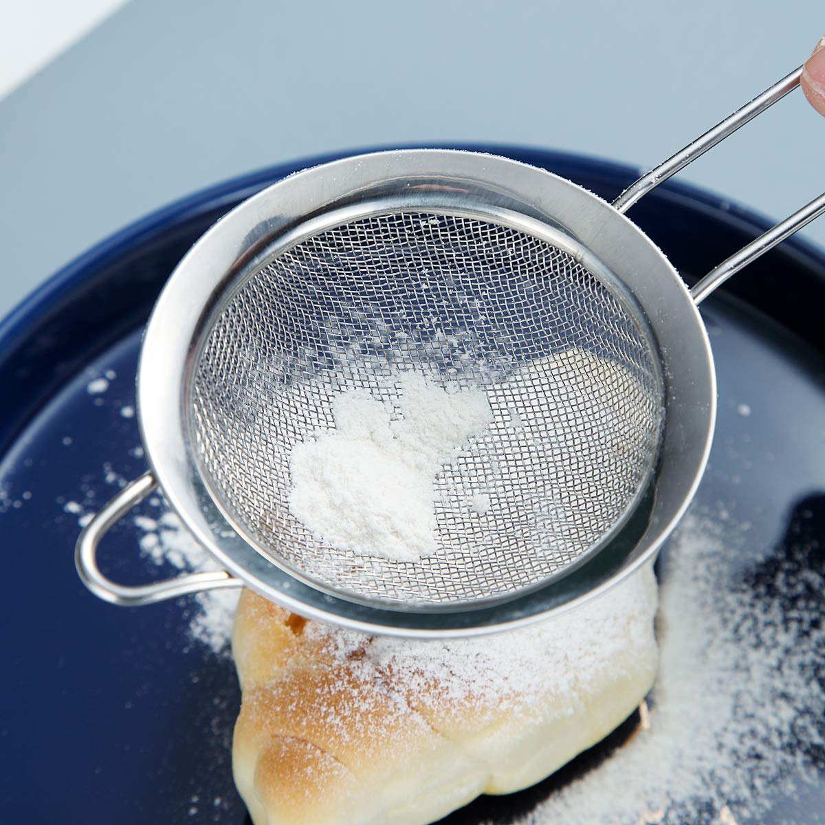 Kyraton Fine Mesh Strainer 6 Pieces Set, Flour Sifter For Baking, Stainless Steel Clander, Matcha Tea Strainer, Gravy Separator,