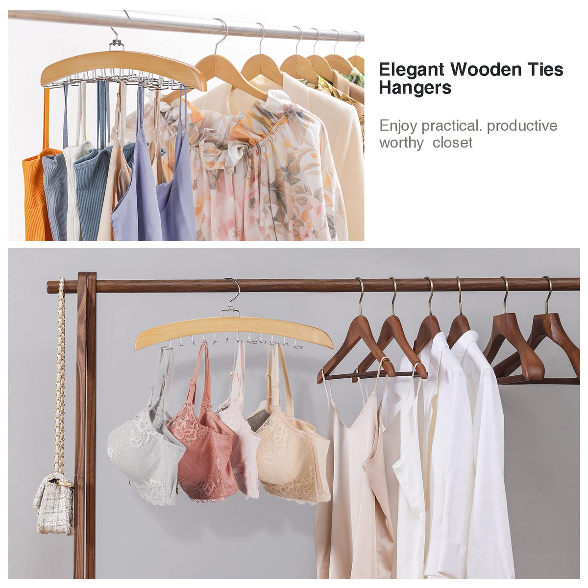 High Tie Rack Ulimart Tie Hanger 24 Hooks Tie Racks For Men Closet, Tie Rack With Up ...