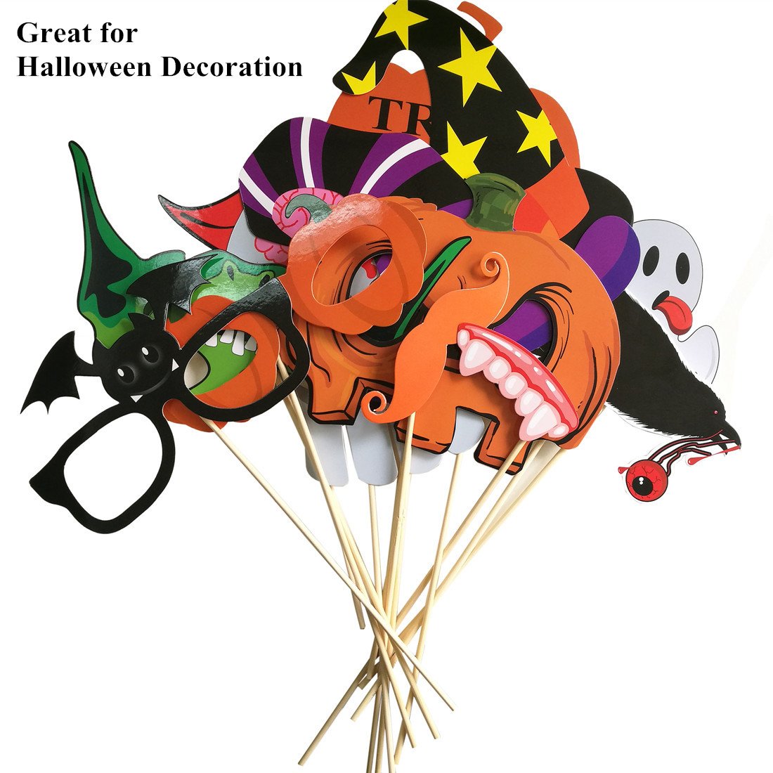 Halloween Photo Booth Props 27 Pcs For Halloween Decorations