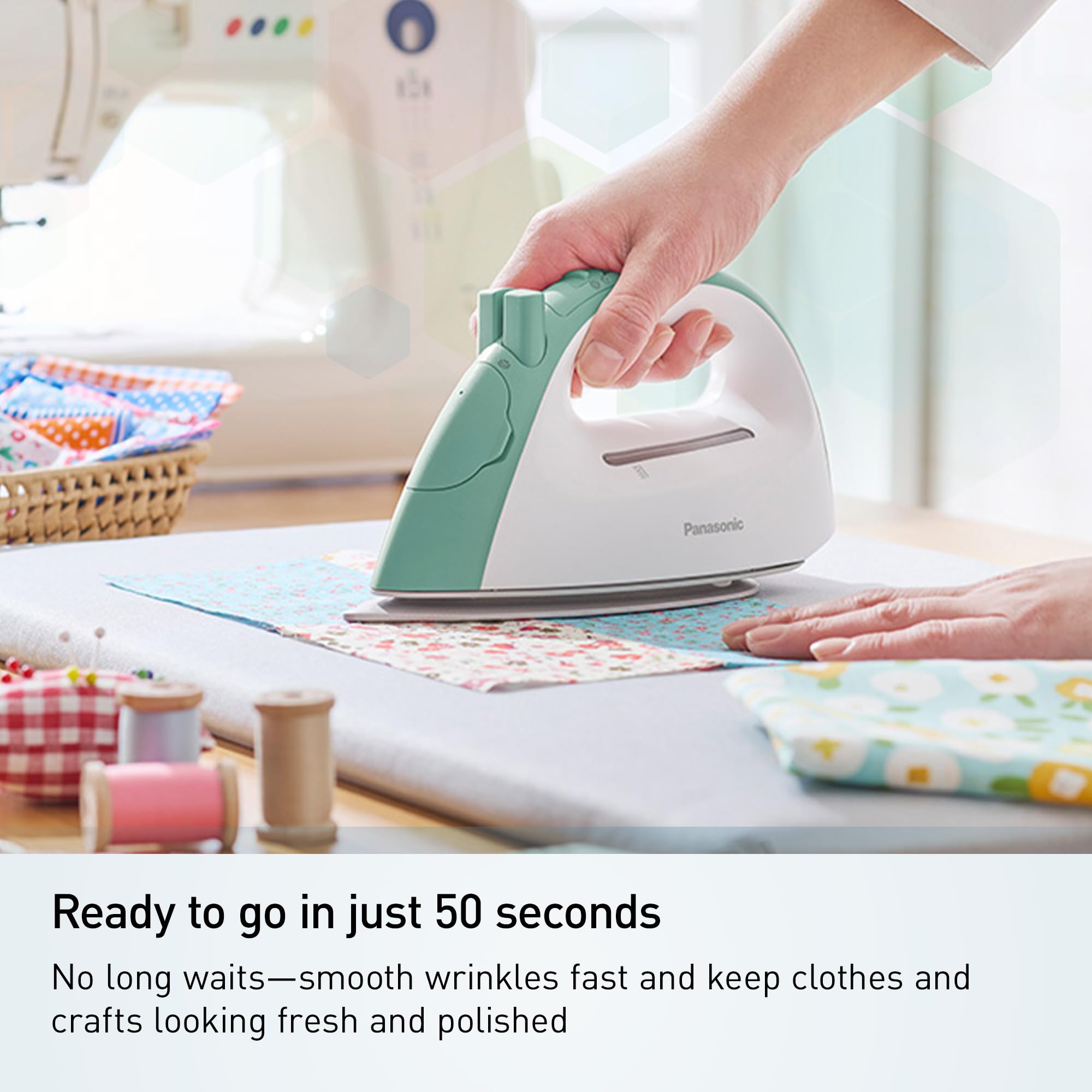 Panasonic Cordless Steam Iron, Compact, Light, with Charging Station NI-QL300G