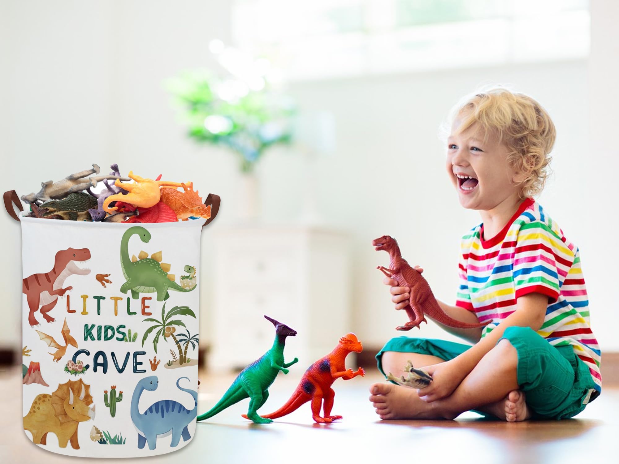 Ddbasket Kids Laundry Basket Dinosaur Hamper For Nursery Boy And Girl Cute Kids Toys Storage Bin Organizer Room Decor For Home(D