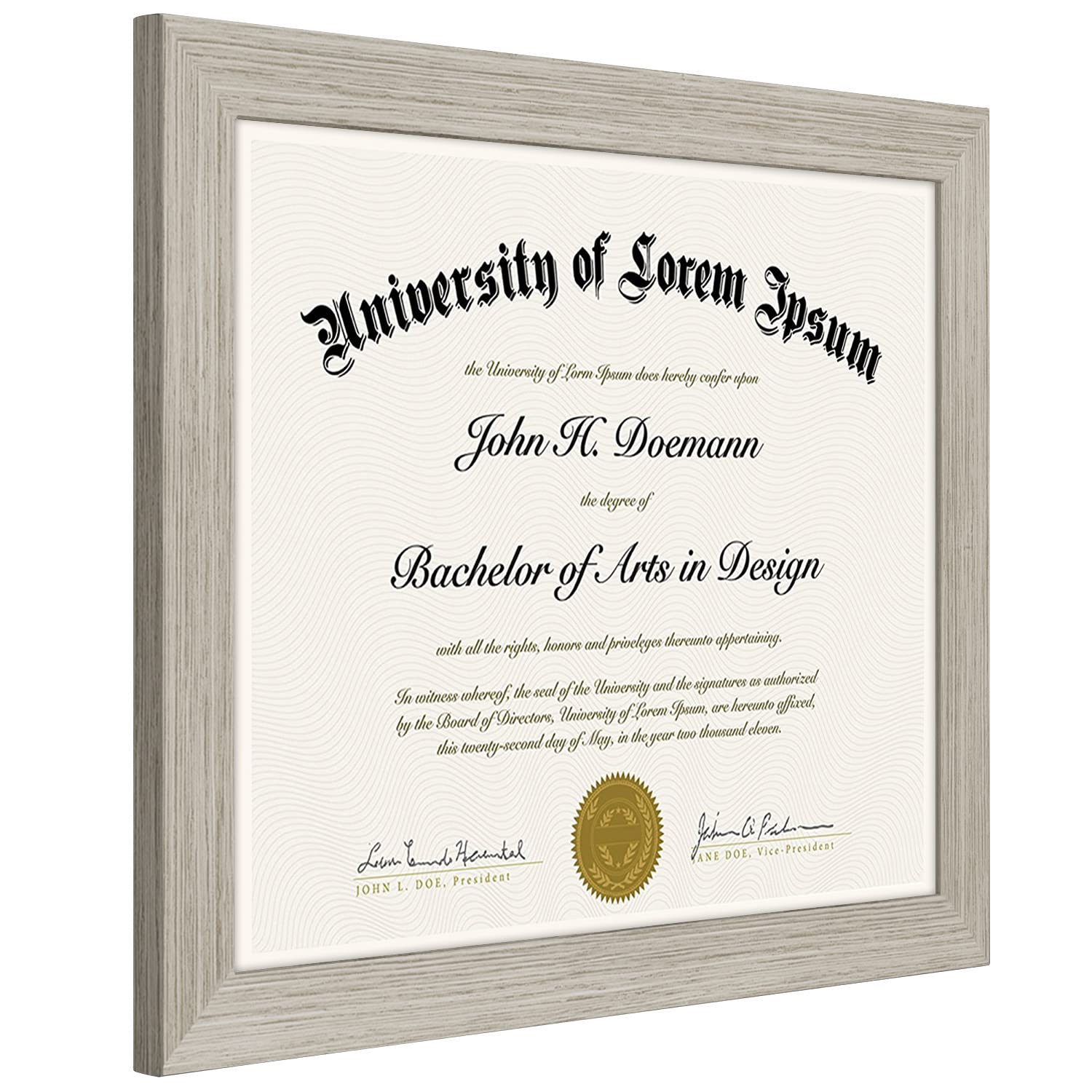Americanflat 8.5x11 Diploma Frame with Shatter-Resistant Glass - Document Frames with Engineered Wood - Legacy Collection - Cert