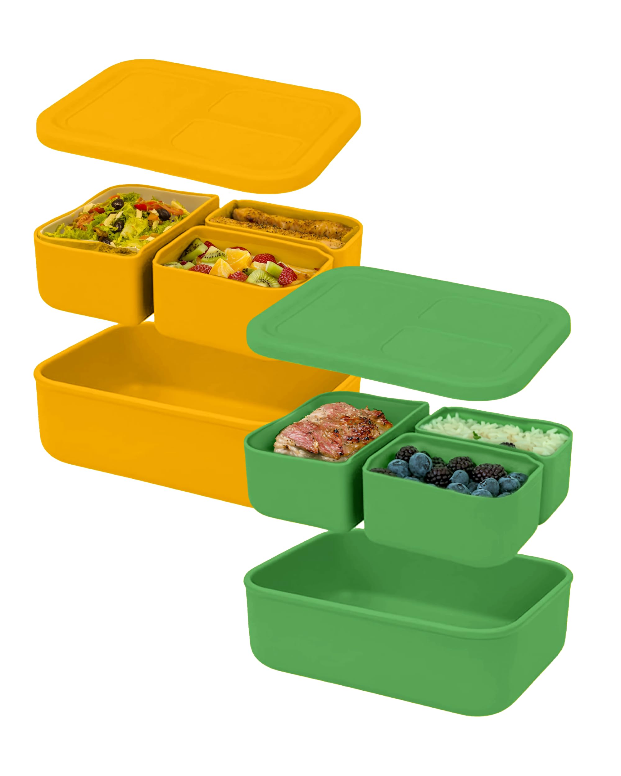 Versatyle Bento Lunch Box With 3 Compartments -For Adults And Kids, Ideal For Meal Prep And Portion Control-Leakproof, Microwave
