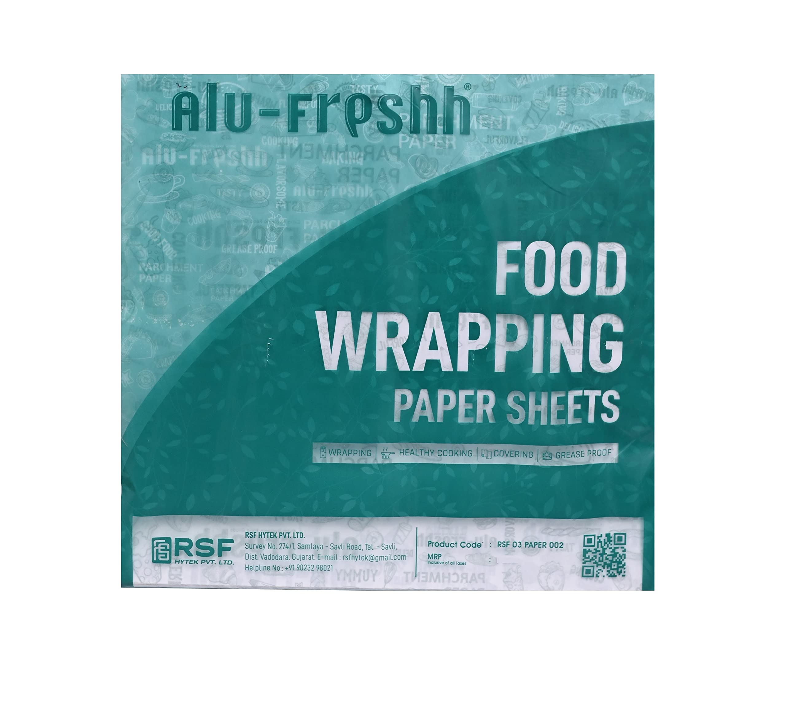 Alu-Freshh Printed Food Wrapping Paper 320 Sheet (Pack Of 10)