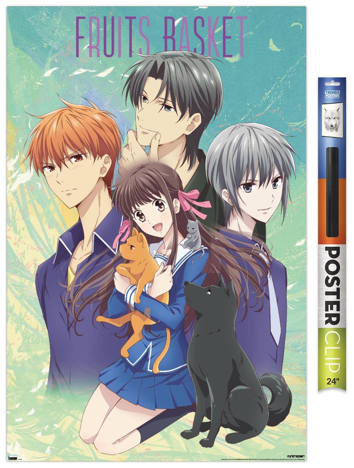 Trends International Fruits Basket - Art Work Wall Poster, 22.375'' X 34'', Poster & Clip Bundle