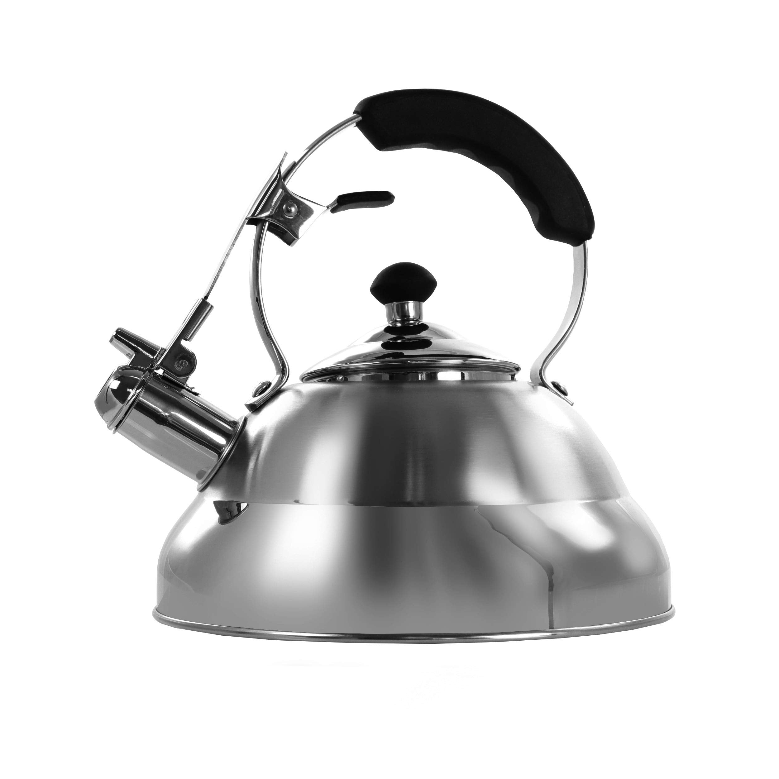 Megachef Megachef 2.7 Quart Stovetop Whistling Kettle In Brushed Silver