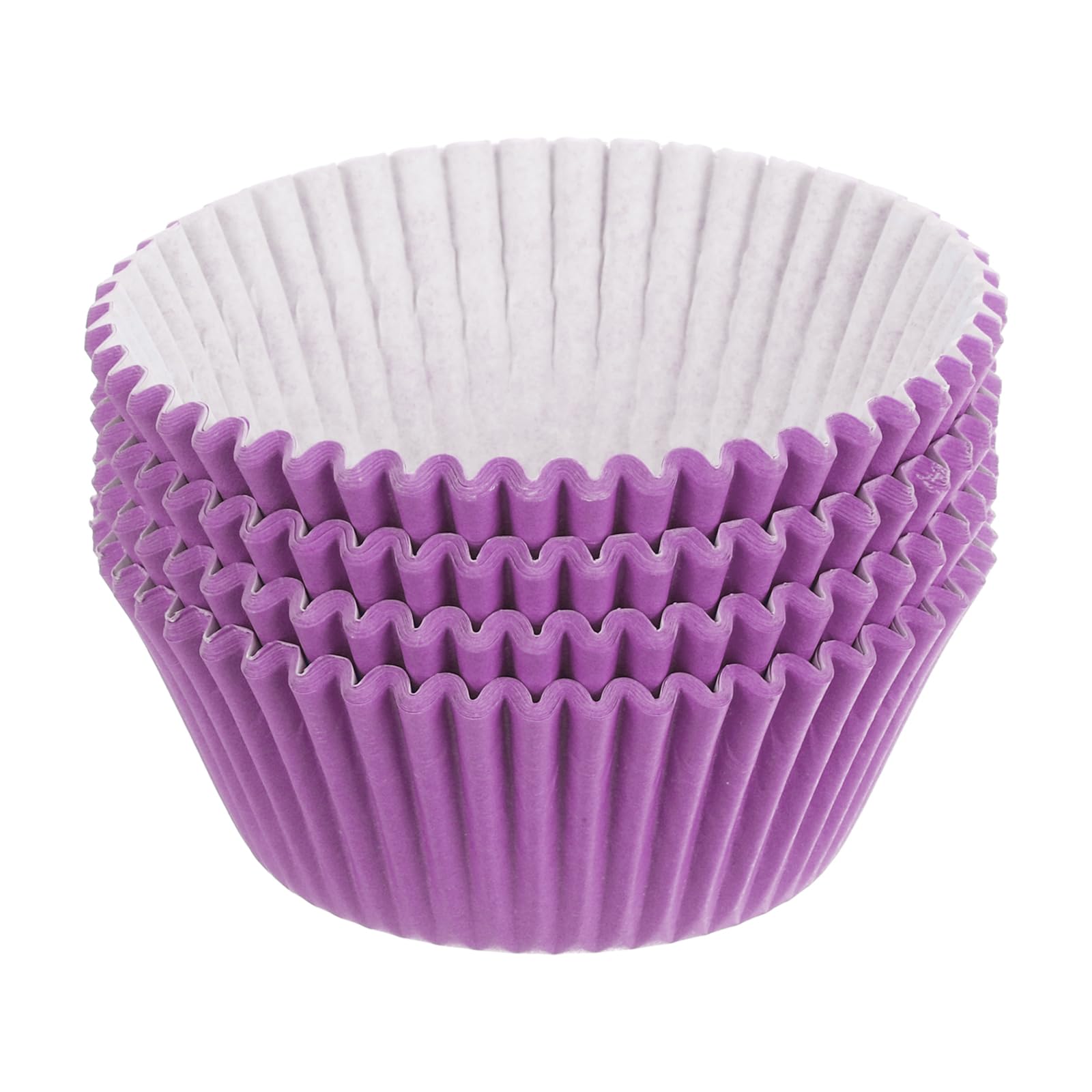 Uxcell 100 Pcs Cupcake Liners, Muffins Paper Baking Cups Wrappers Standard Greaseproof For Baking Cupcake Wrapper, Purple