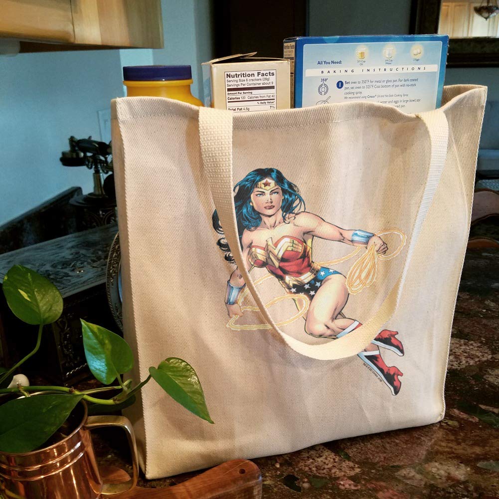 Graphics & More Wonder Woman Character Grocery Travel Reusable Tote Bag