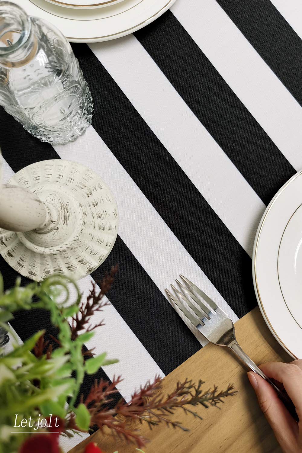 Table Runner Black And White Striped Pattern For Anniversary Runner Dinner Party Supplies Birthday Party Wedding Winter New Year