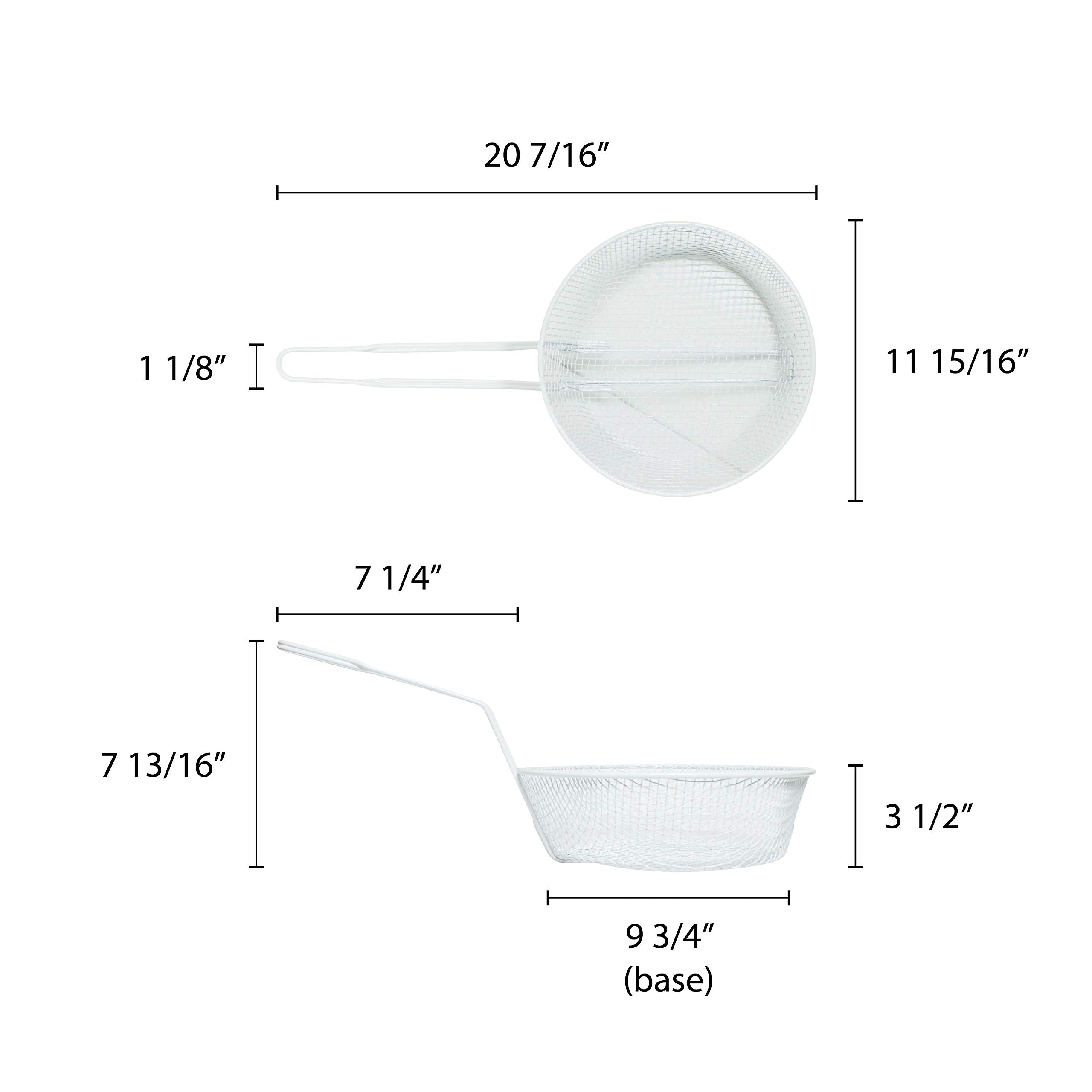 Excellante Round Medium Mesh, Breading Basket, 12'', 3'' Deep