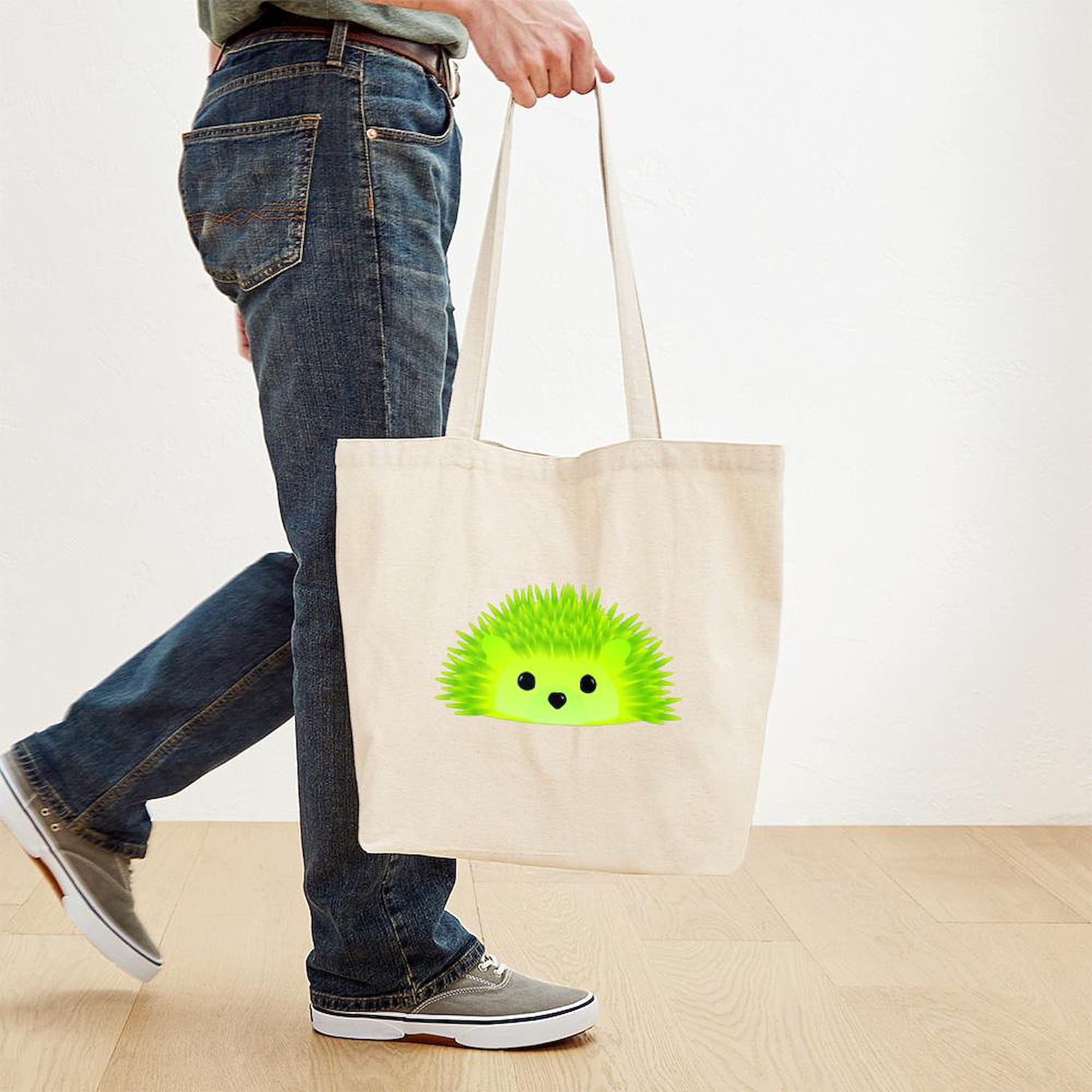 Cafepress Vedgy The Hedgehog Tote Bag Natural Canvas Tote Bag, Reusable Shopping Bag